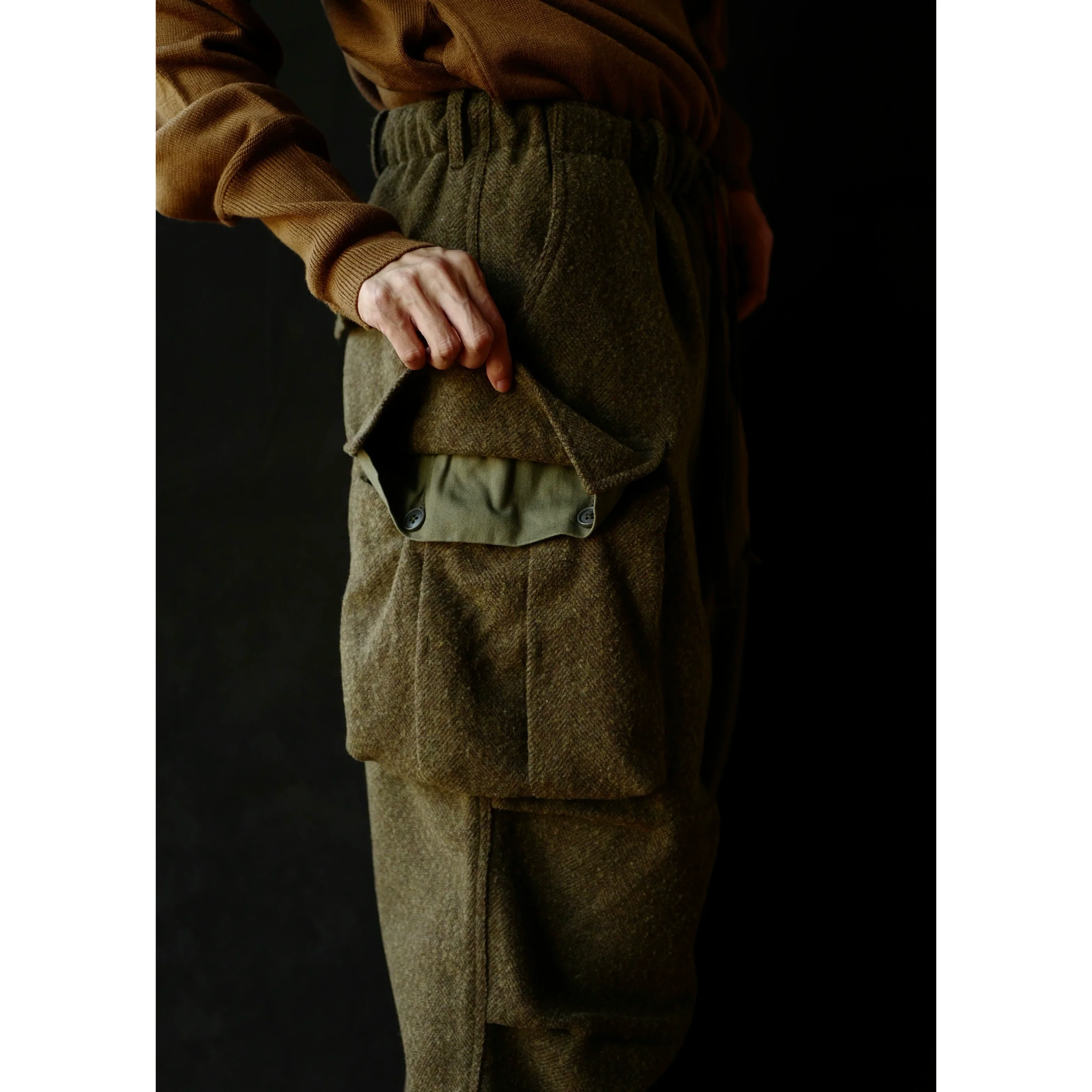 Wool Cargo Trousers - Image 2