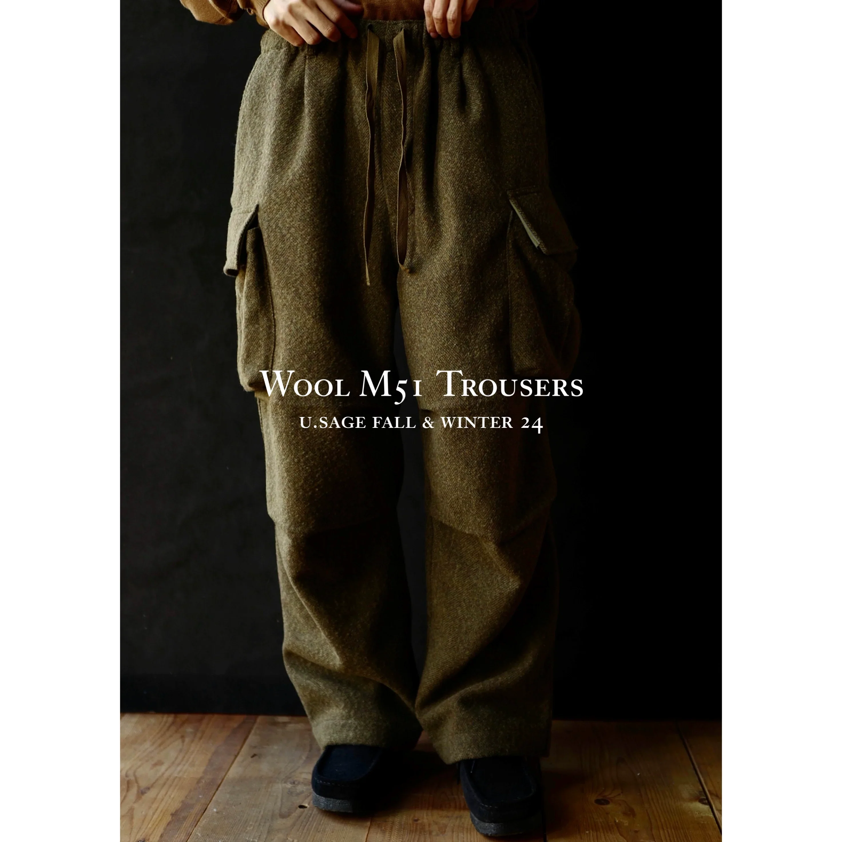 Wool Cargo Trousers - Image 4
