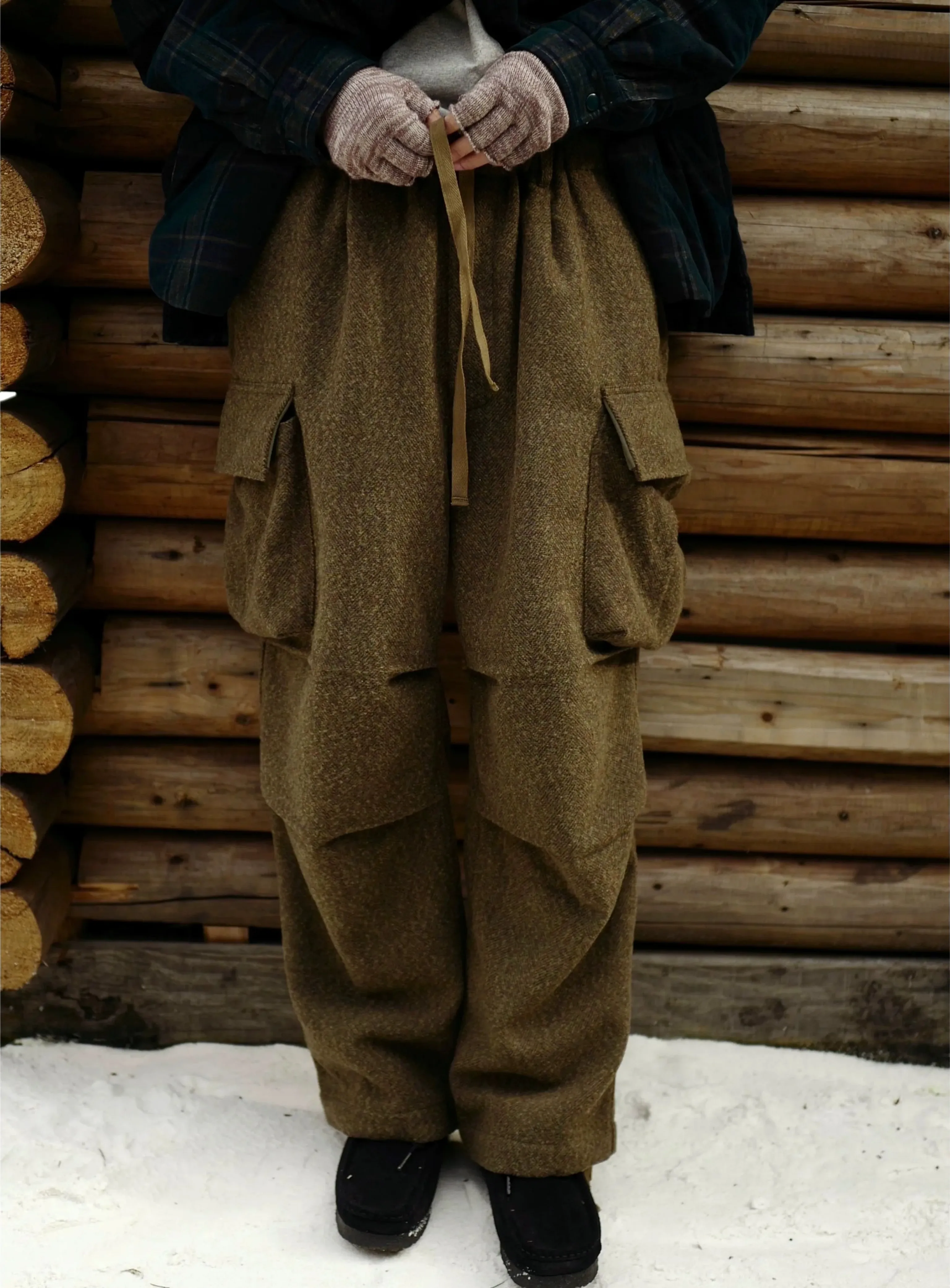 Wool Cargo Trousers - Image 7