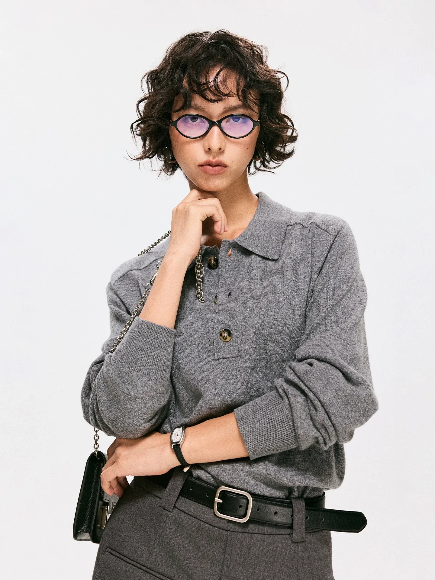 Wool-Cashmere Polo Sweater - Image 4