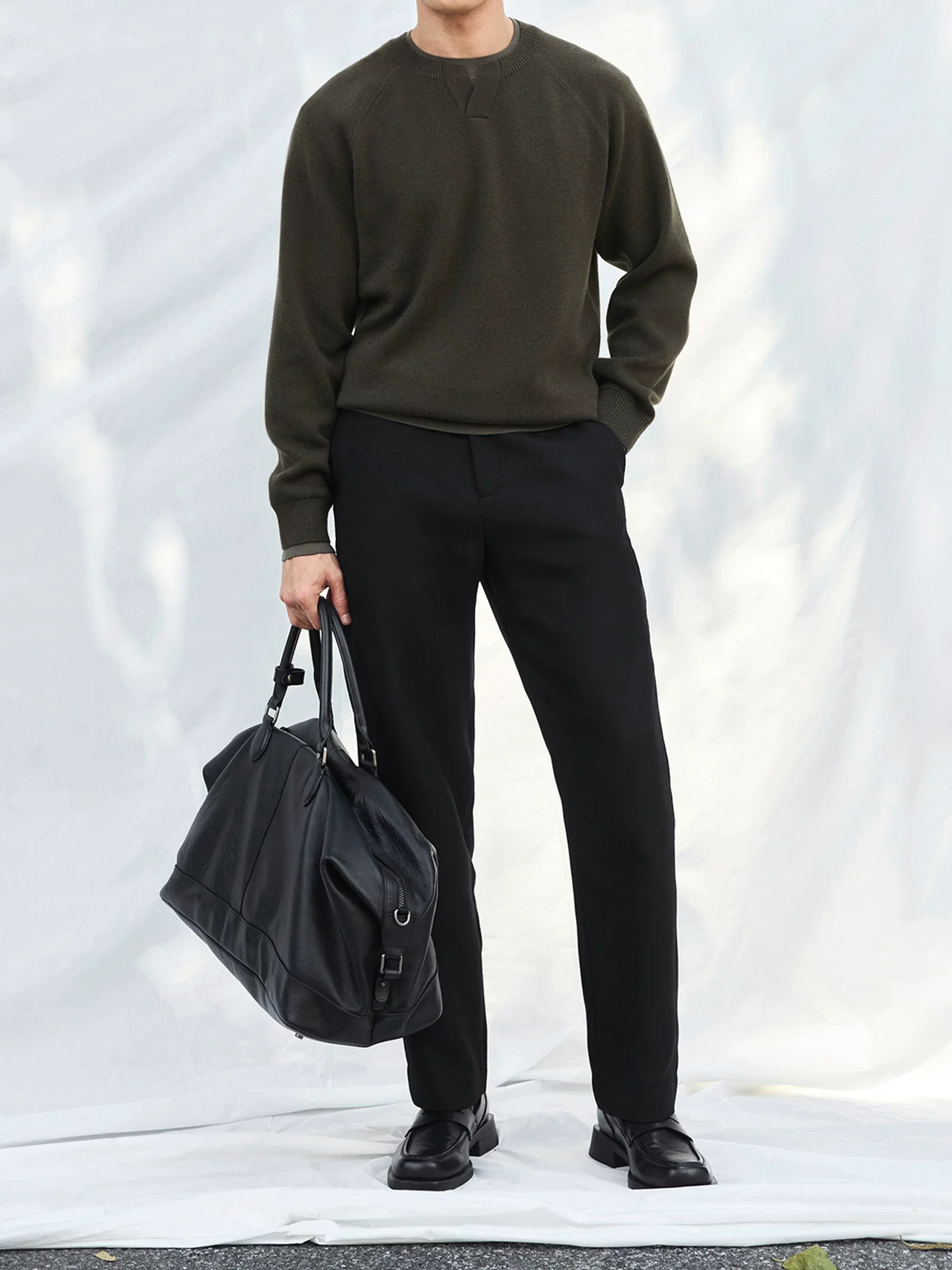 Wool-Cashmere Raglan Crew - Image 2