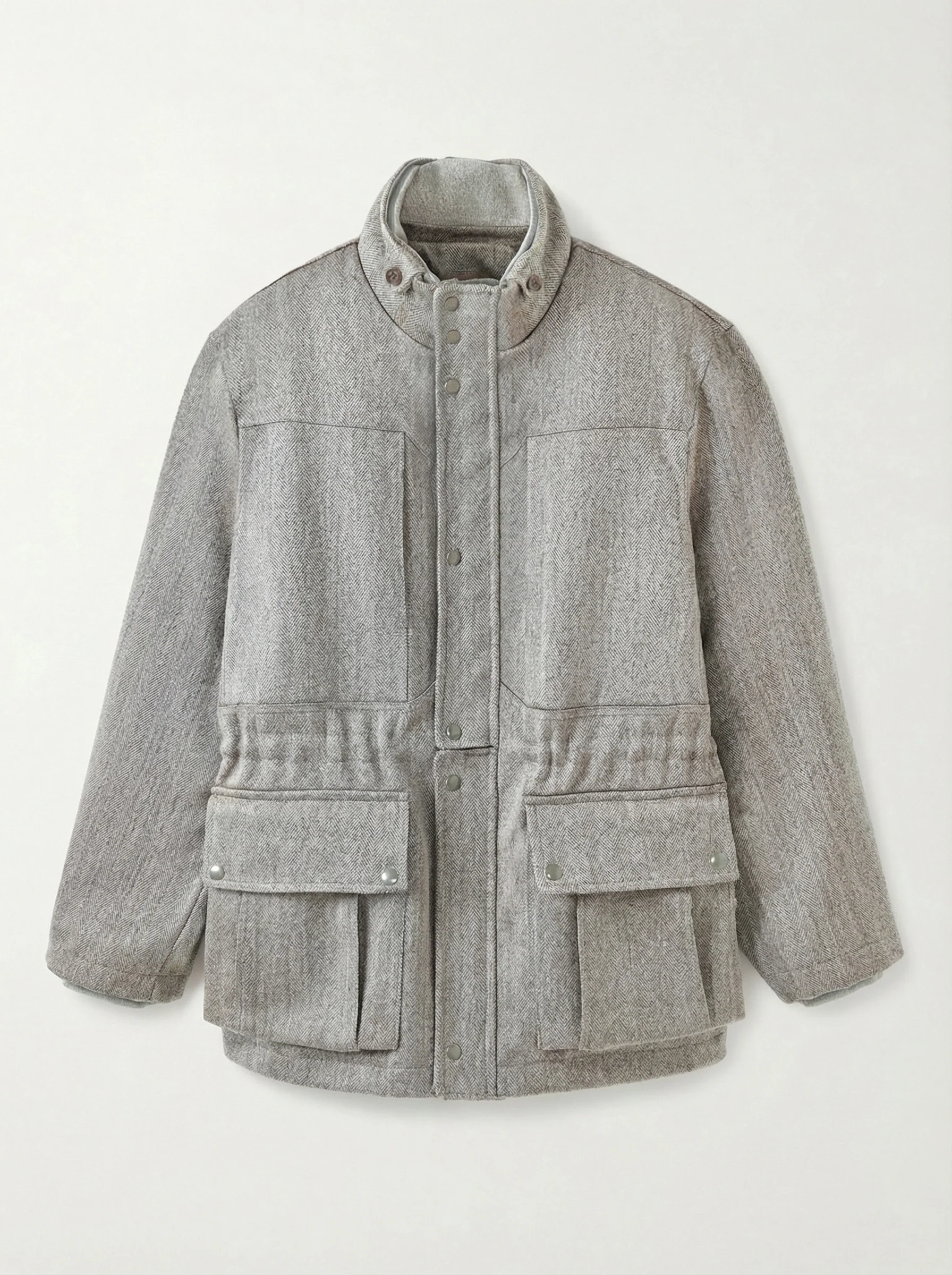 Wool Cavalry Twill Stand-Collar Jacket - Image 4