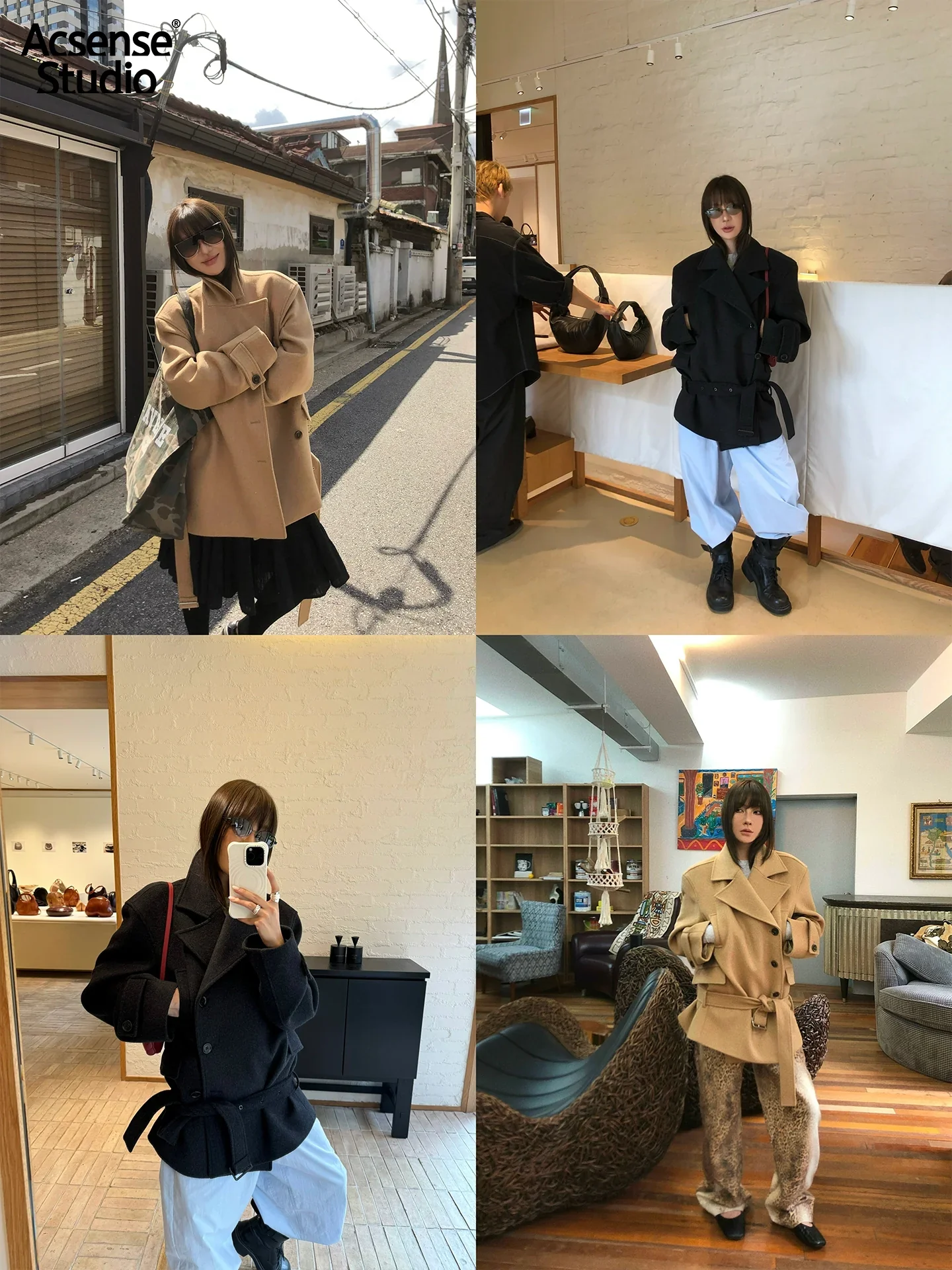 Wool Cocoon Belted Coat - Image 2