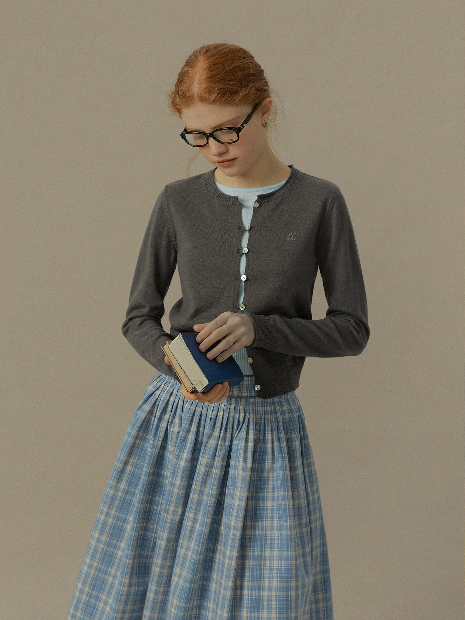 Wool Contrast Cardigan - Image 3