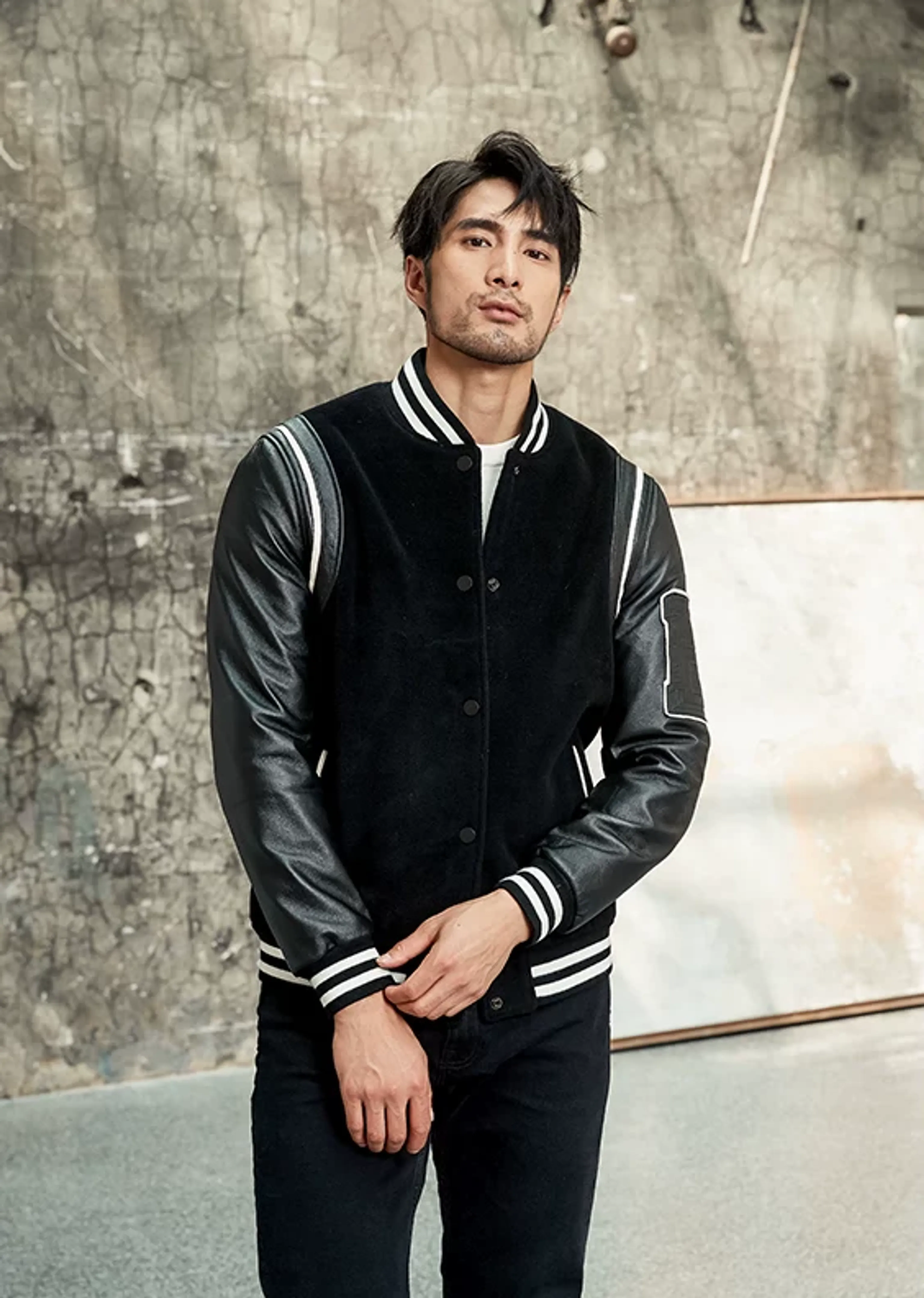 Wool-Cowhide Varsity Jacket - Image 6