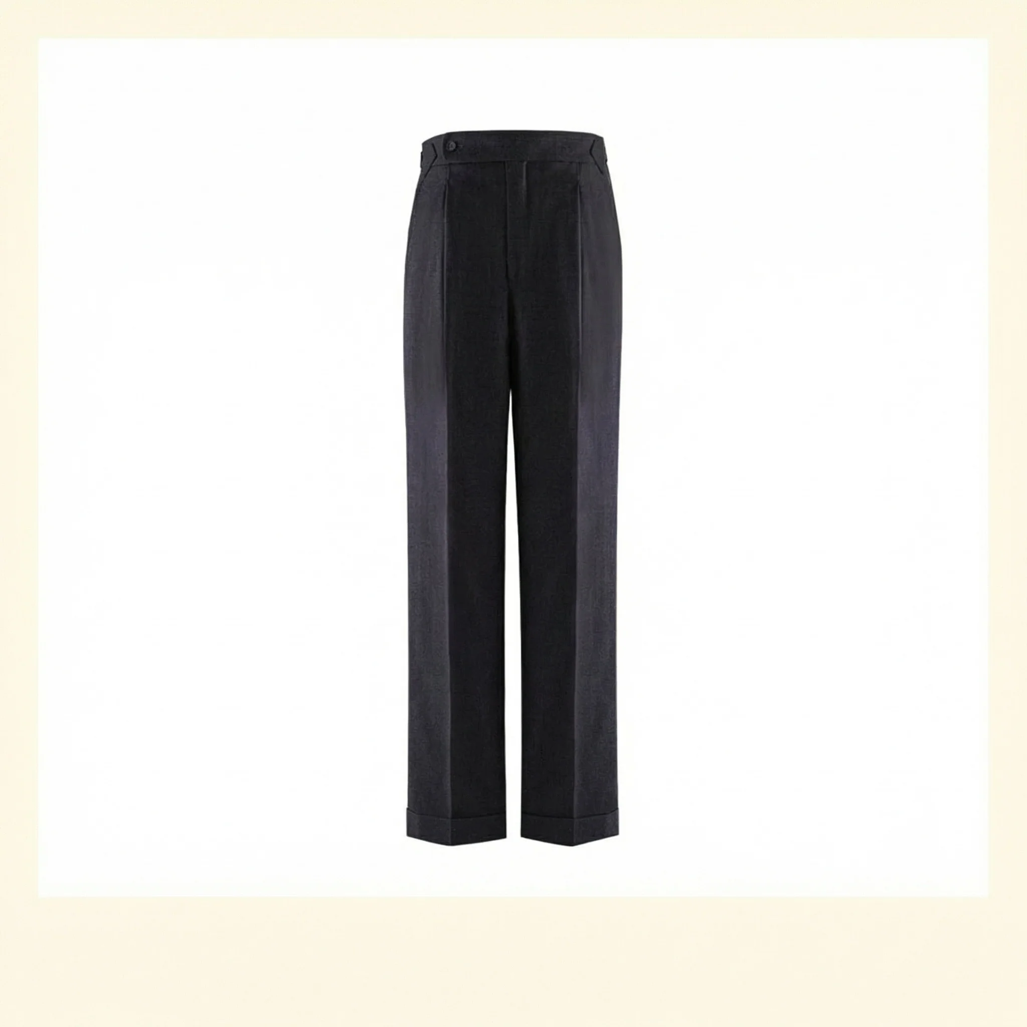 Wool Flannel Single-Pleat Trousers - Image 11