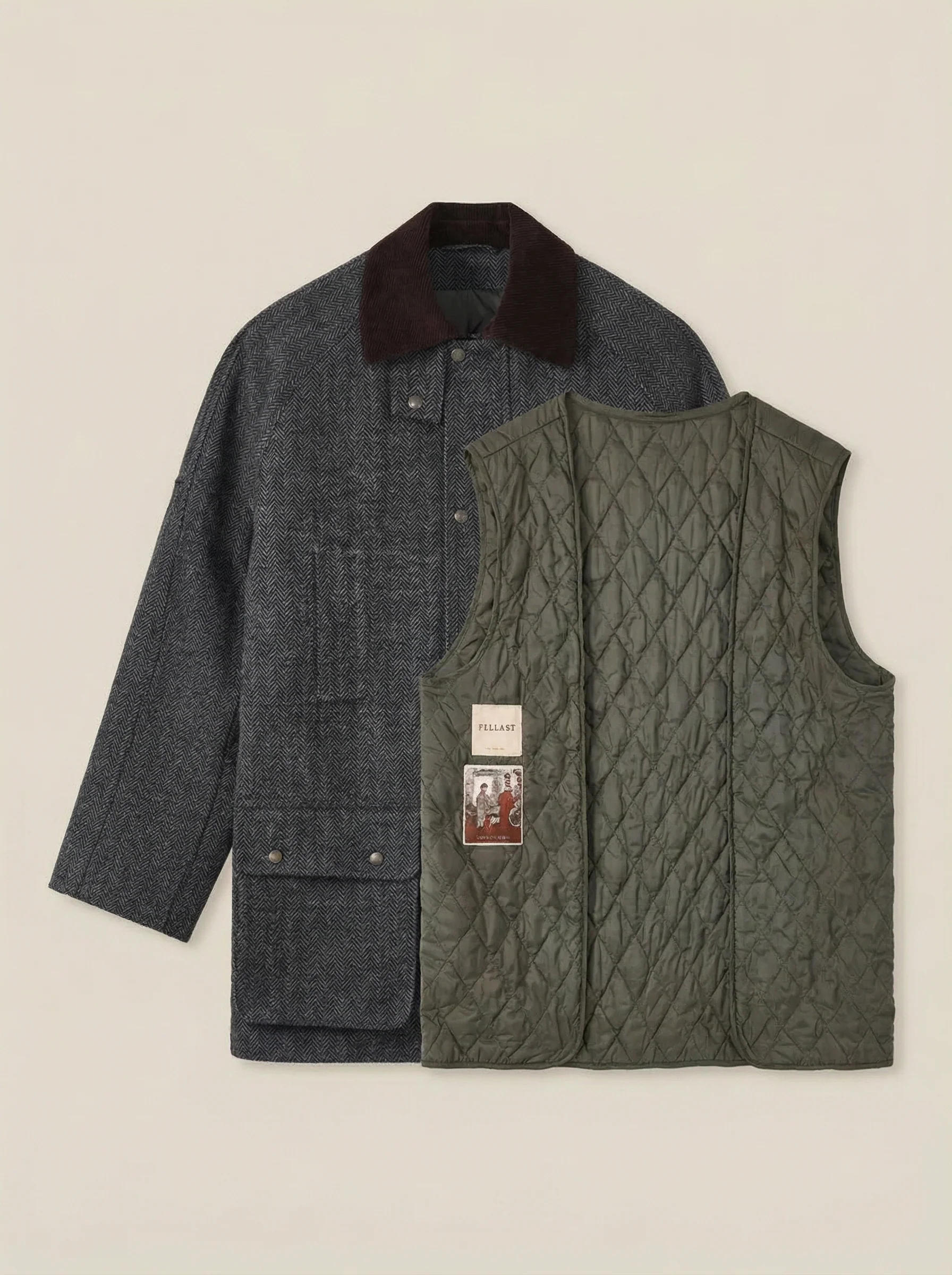 Wool Herringbone Field Jacket - Image 7