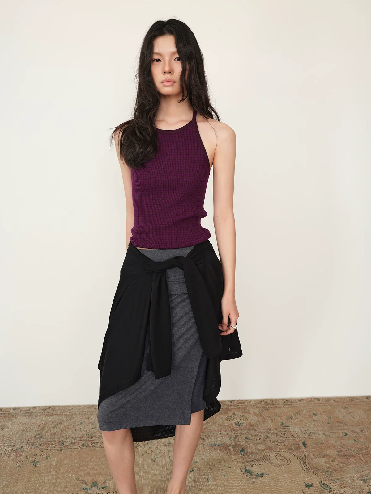 Wool Rib Halter Vest - Image 3