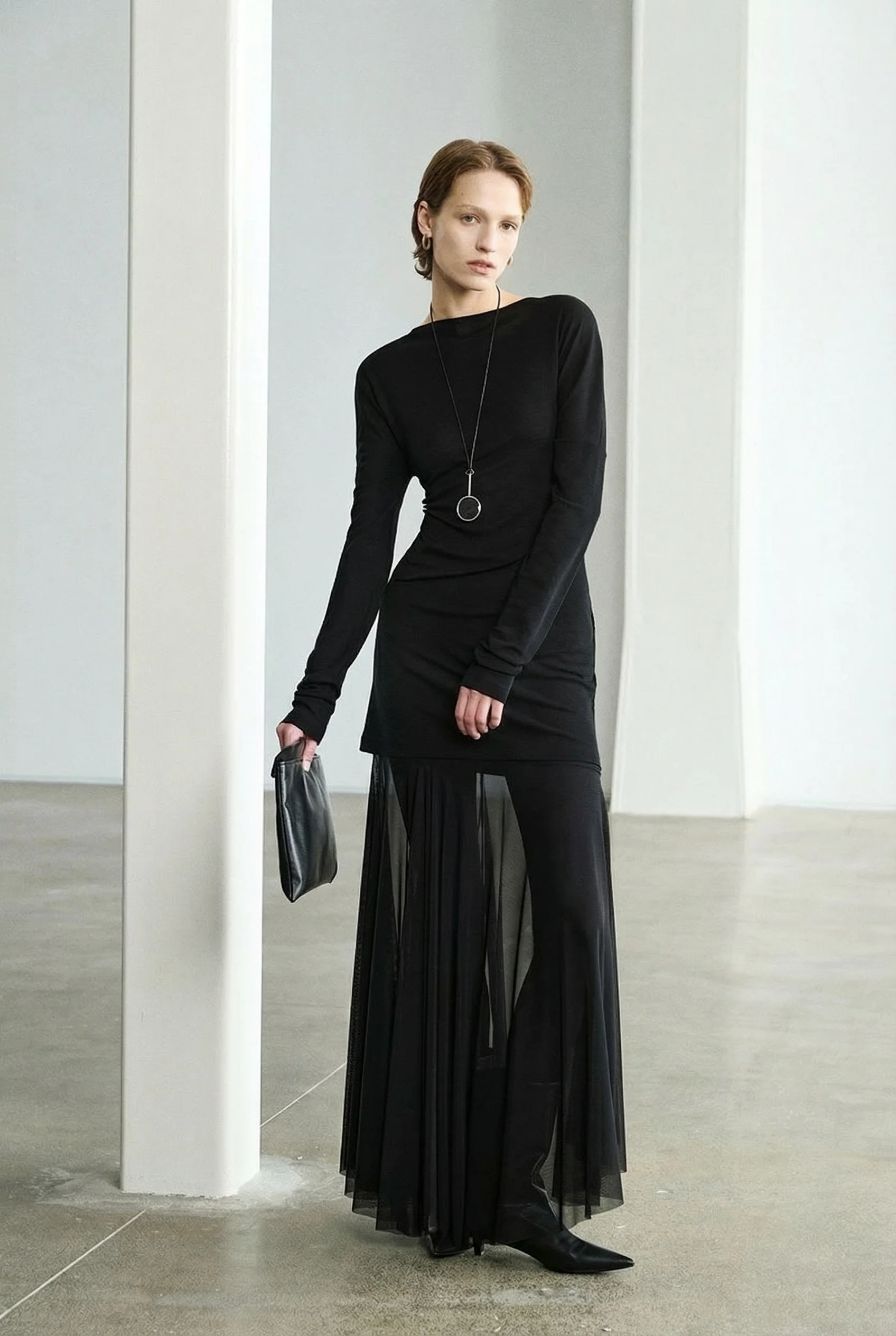 Wool Tee Dress & Tulle Skirt Set - Image 4