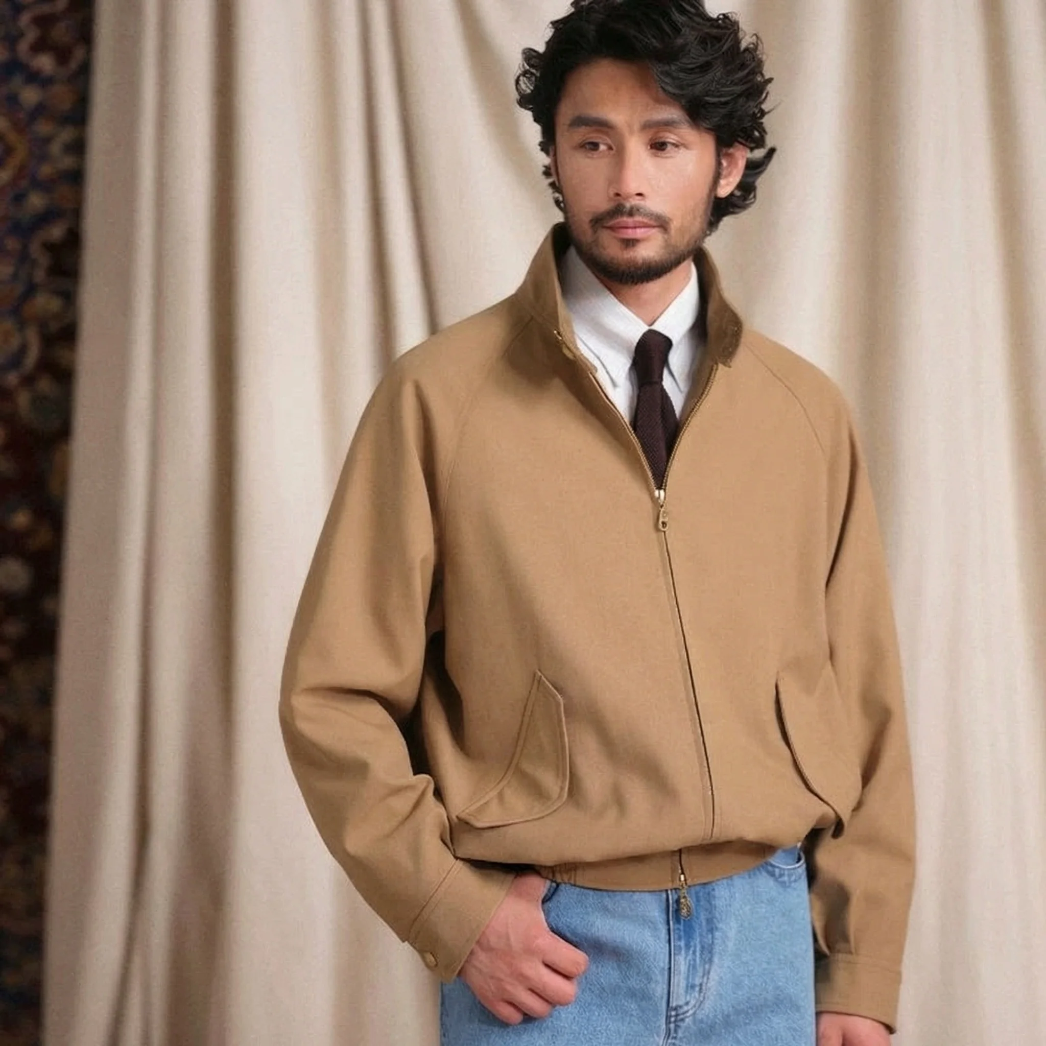 Wool-Tencel Harrington Jacket - Image 8