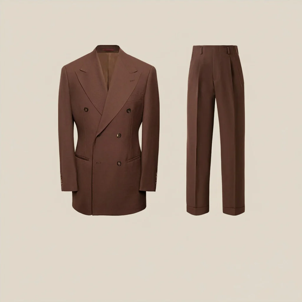 Wool Twill Double-Breasted Suit - Image 3