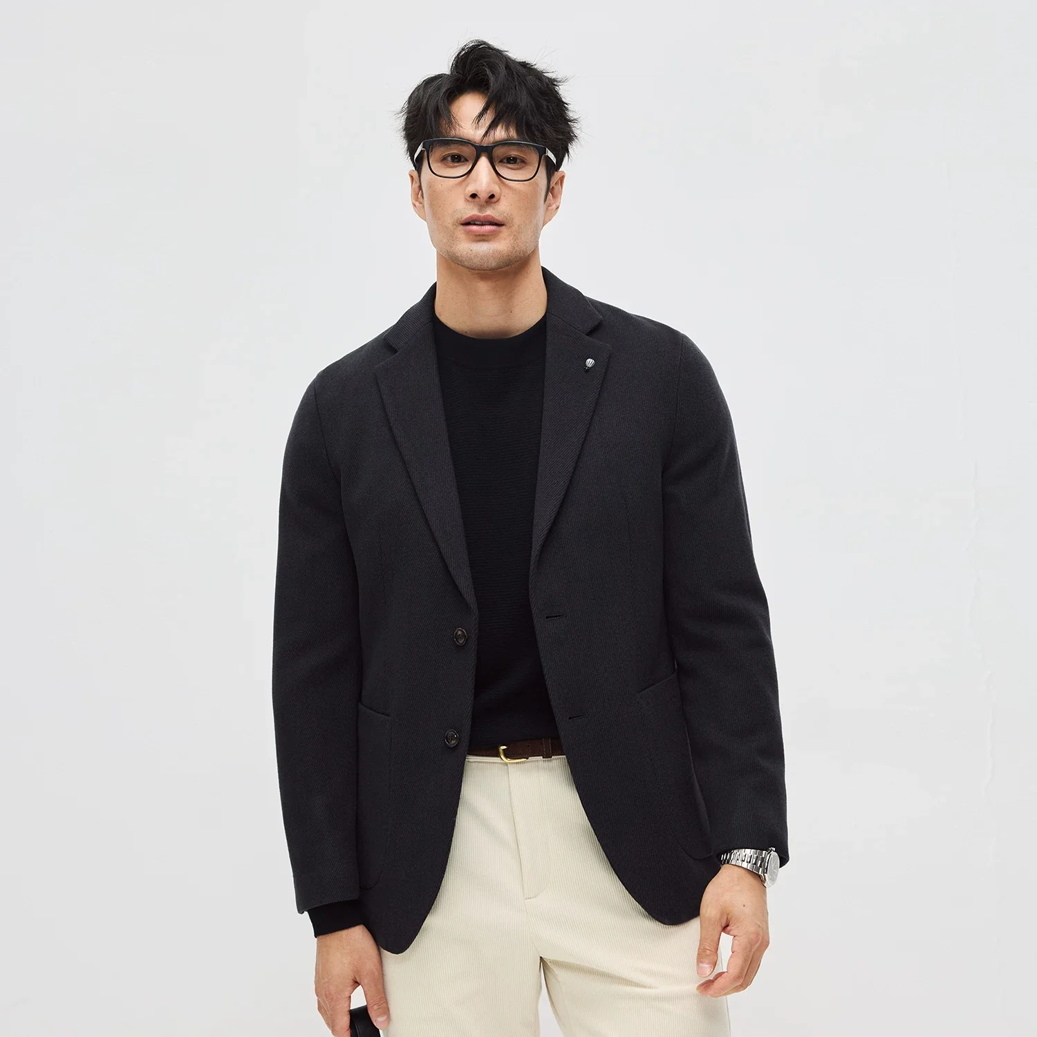 Wool Twill Patch-Pocket Blazer - Image 5