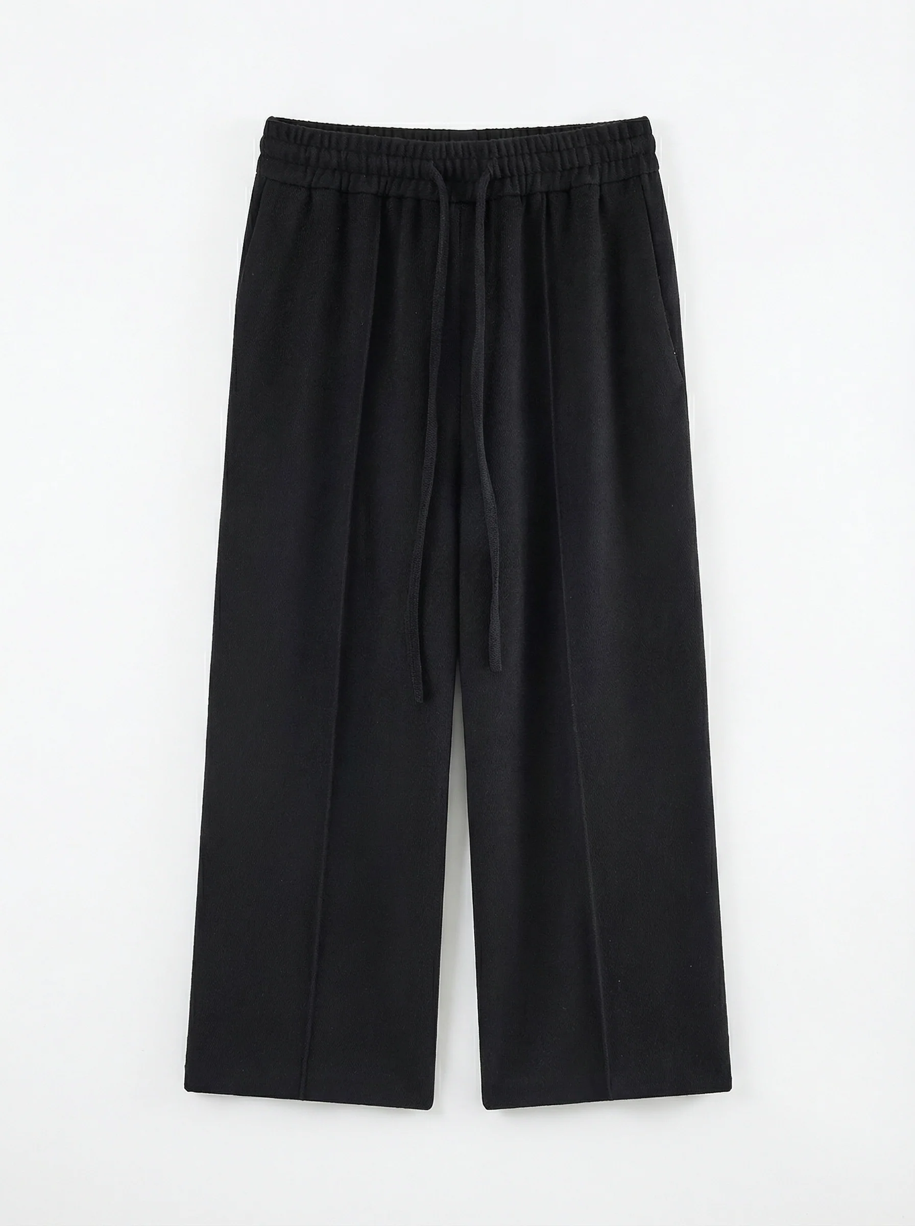 Wool Wide-Leg Drawstring Trousers - Image 6