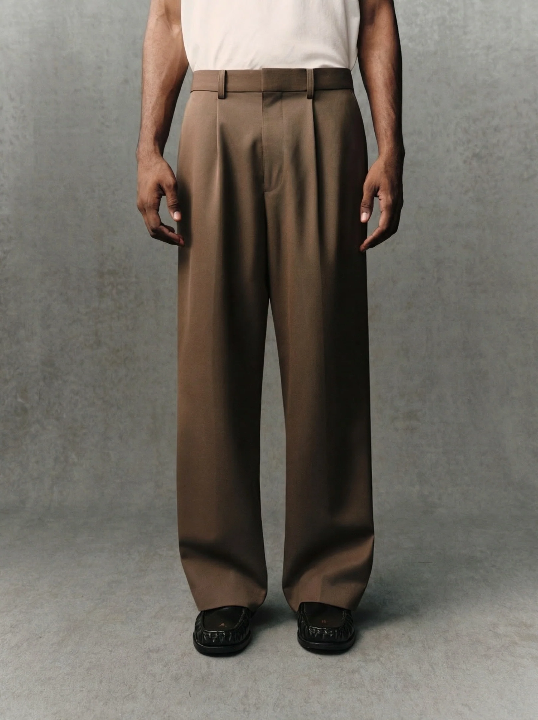 Wool Wide-Leg Trousers