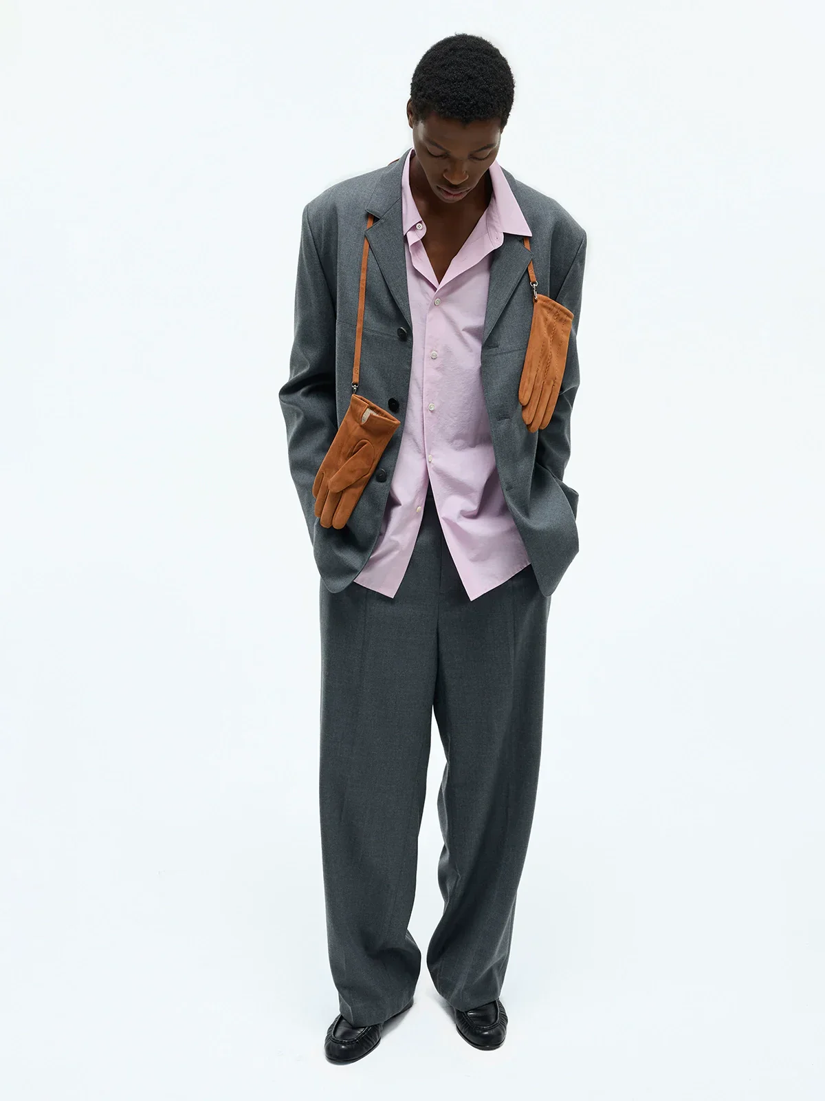 Worsted Merino Notch-Lapel Blazer