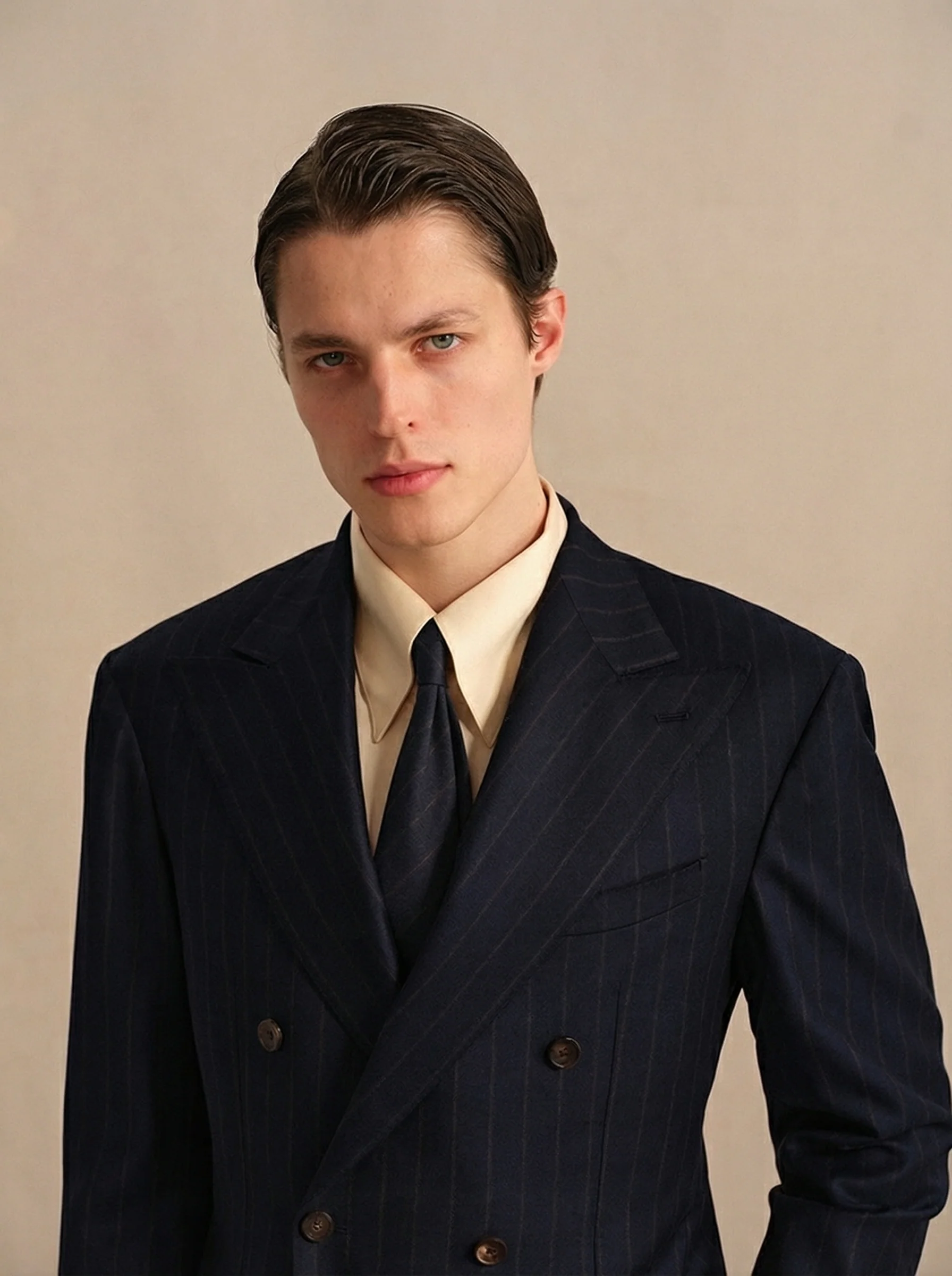 Worsted Virgin Wool Striped Suit - Image 2