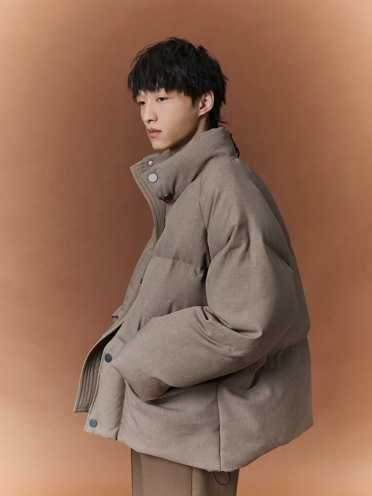 Worsted Wool Down Puffer Jacket - Image 3