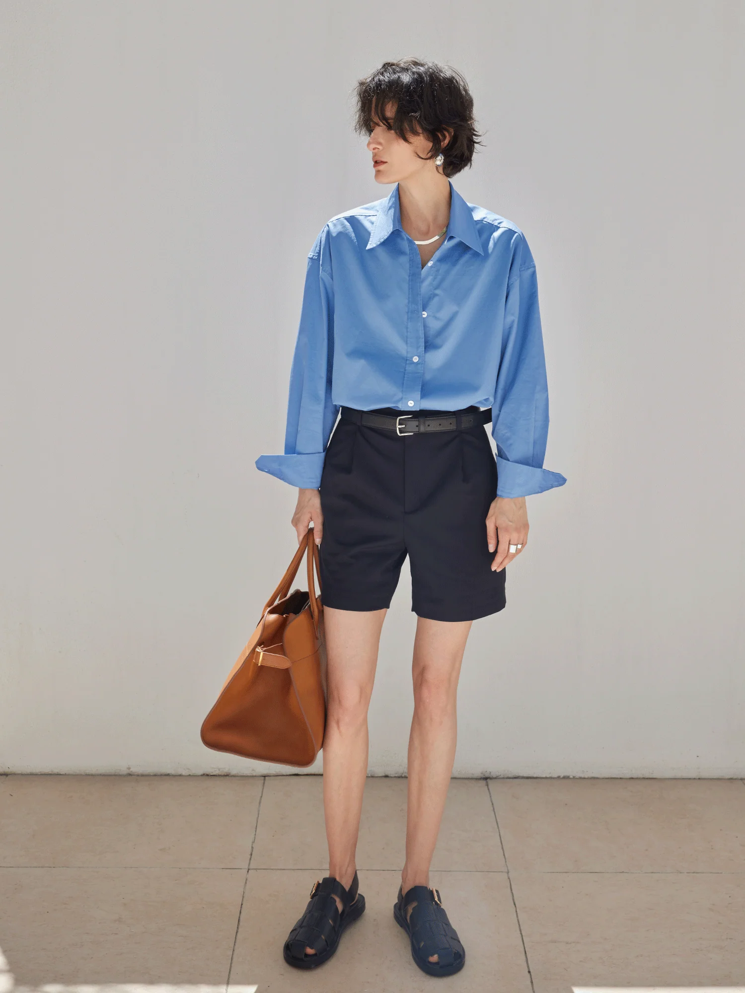 Worsted Wool Pleated Shorts - Image 3