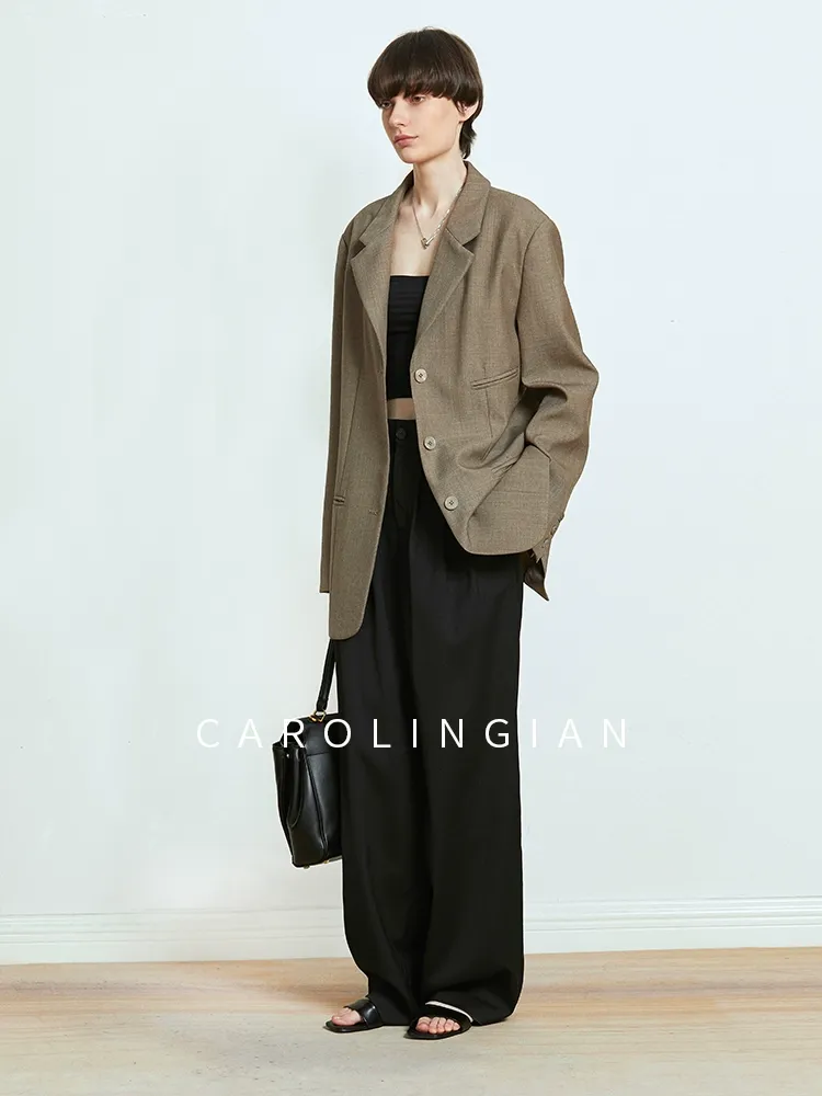 Worsted Wool Single-Breasted Blazer - Image 2