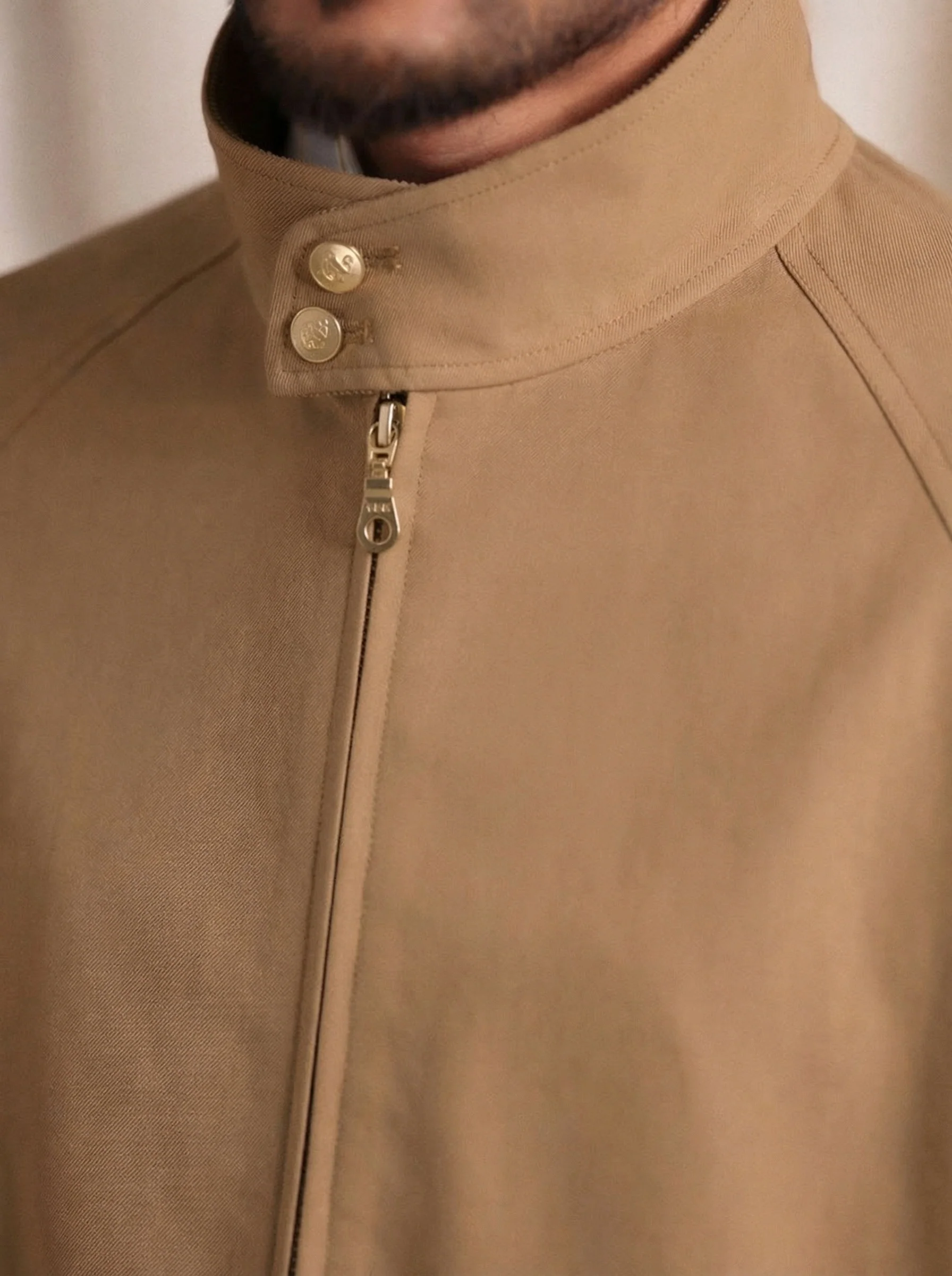 Worsted Wool Tencel Harrington Jacket - Image 3