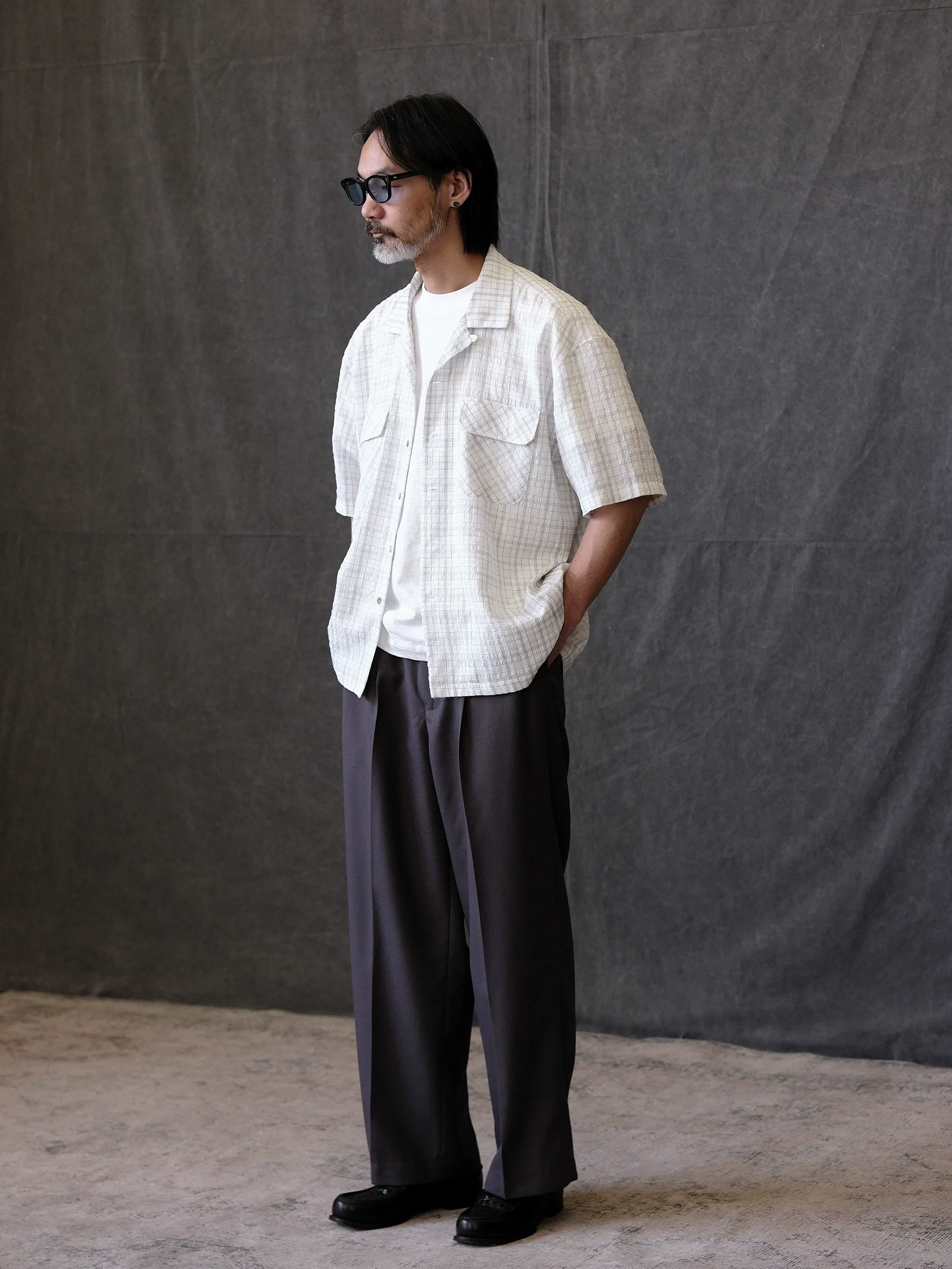 Worsted Wool Wide-Leg Trousers - Image 3
