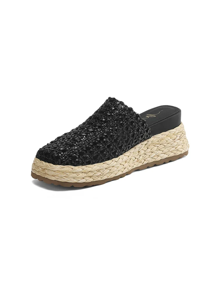 Woven Closed-Toe Espadrille Mules - Image 2