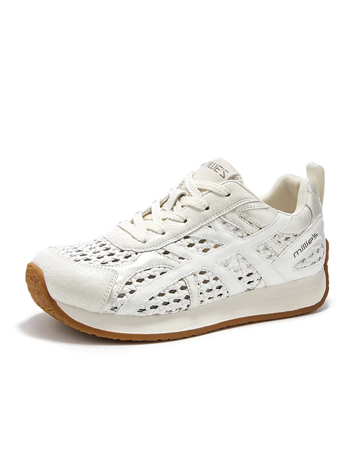 Woven Cutout Low-Top Sneakers - Image 2