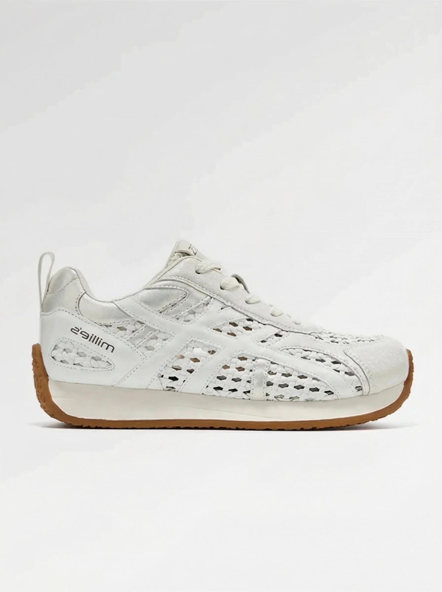Woven Cutout Low-Top Sneakers - Image 6