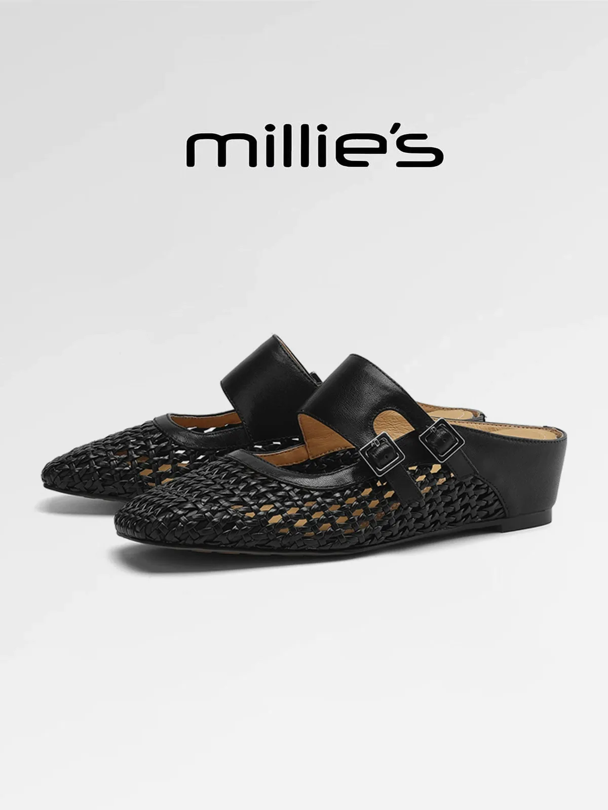 Woven Double-Buckle Mules - Image 4