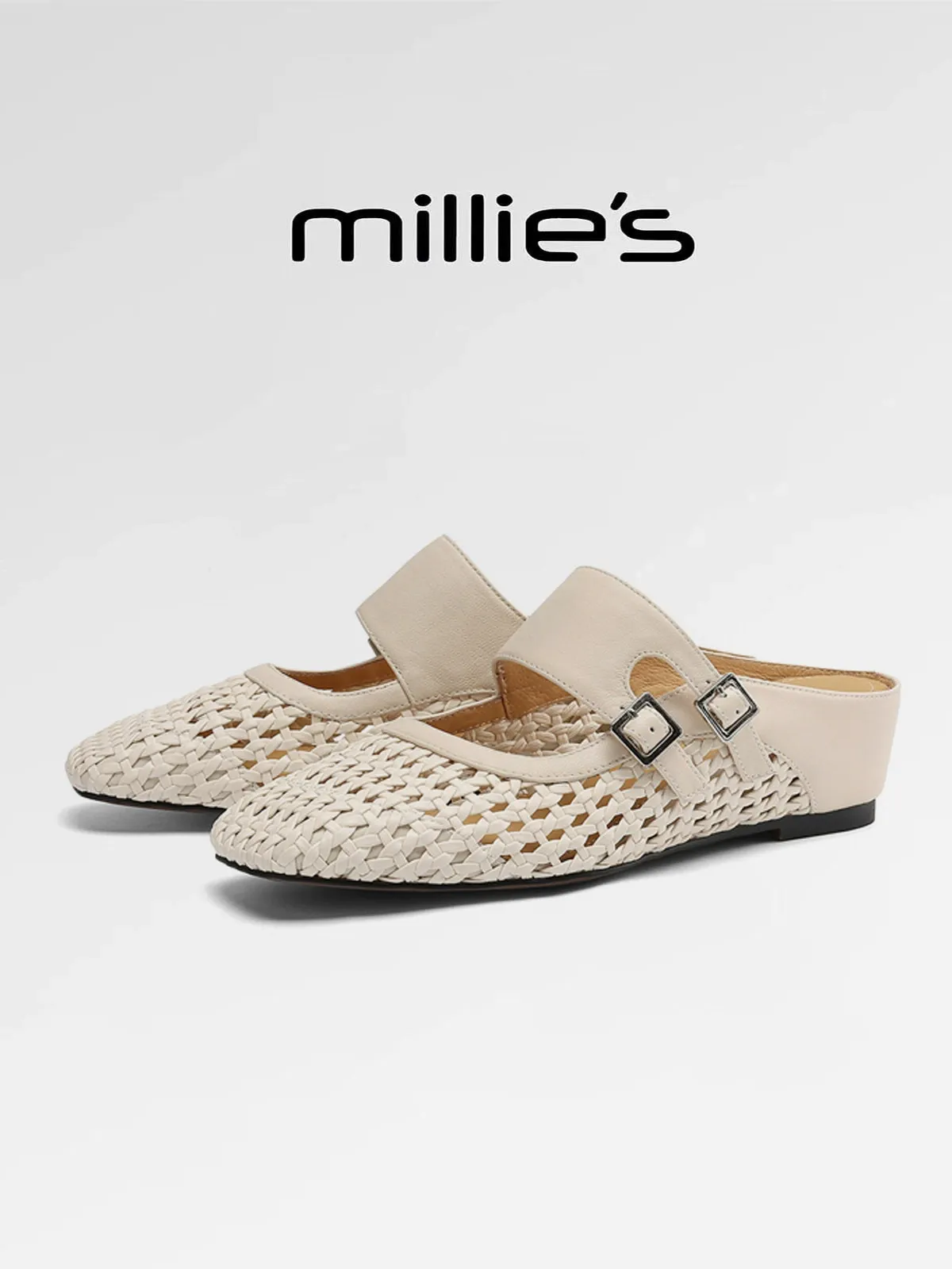 Woven Double-Buckle Mules - Image 5