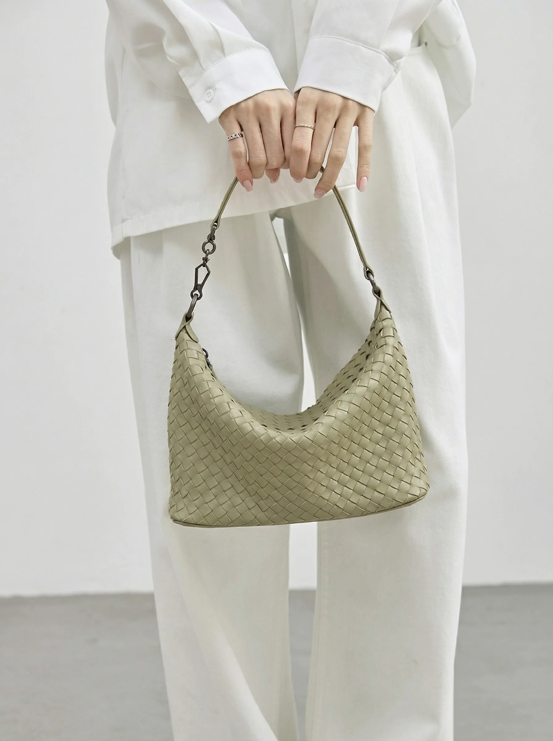 Woven Lambskin Hobo Bag - Image 3