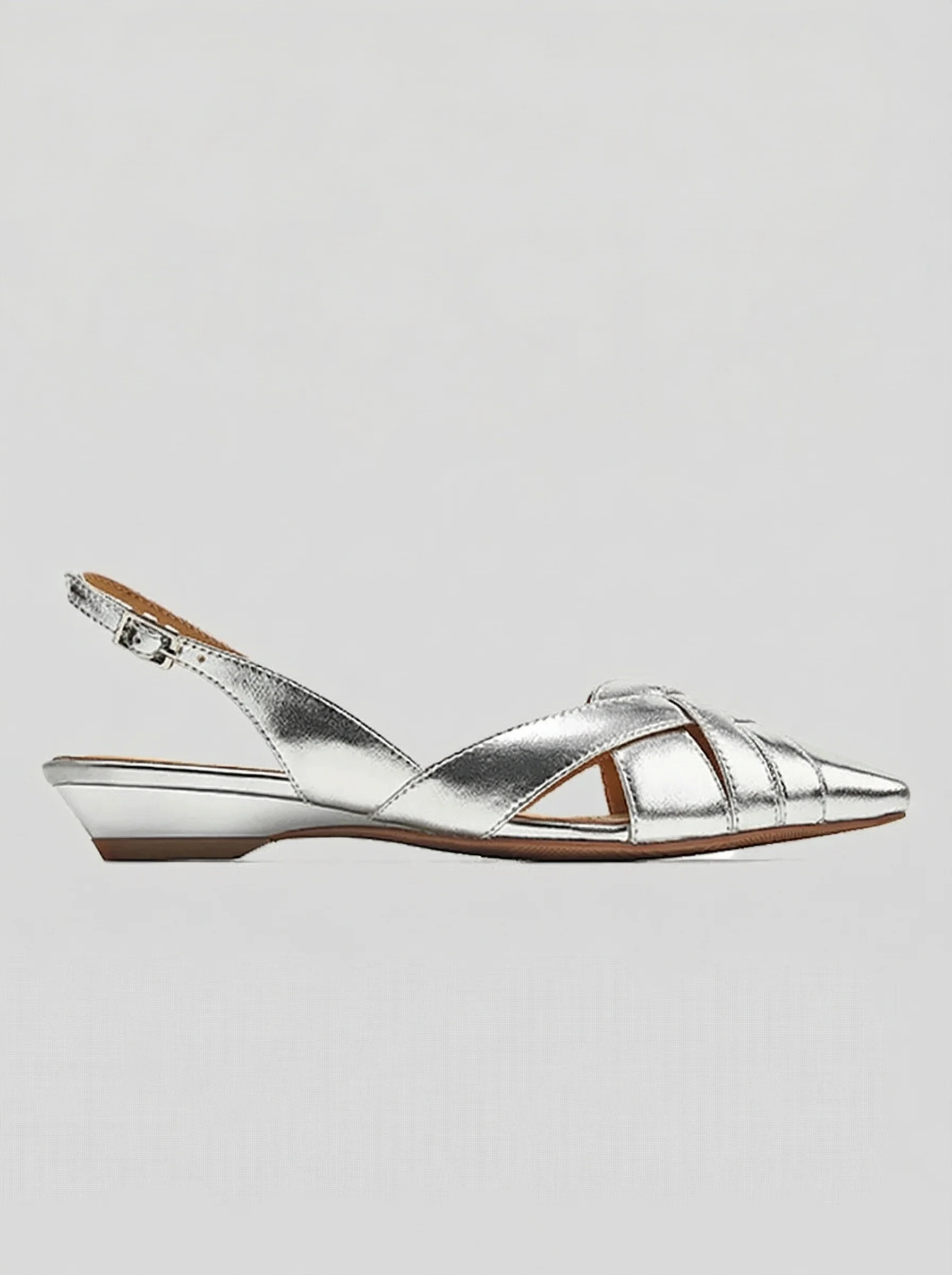 Woven Leather Slingback Flats - Image 7