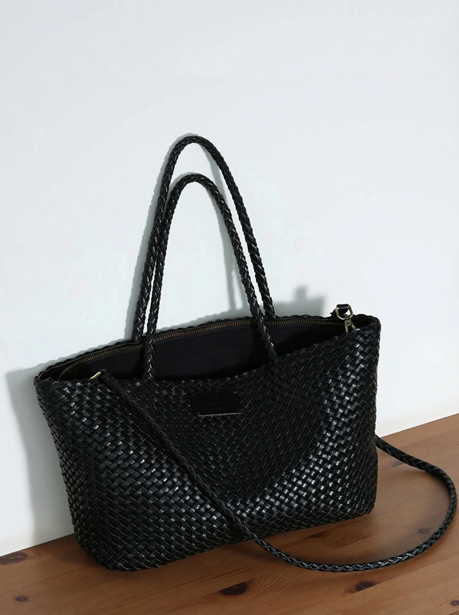 Woven Leather Tote