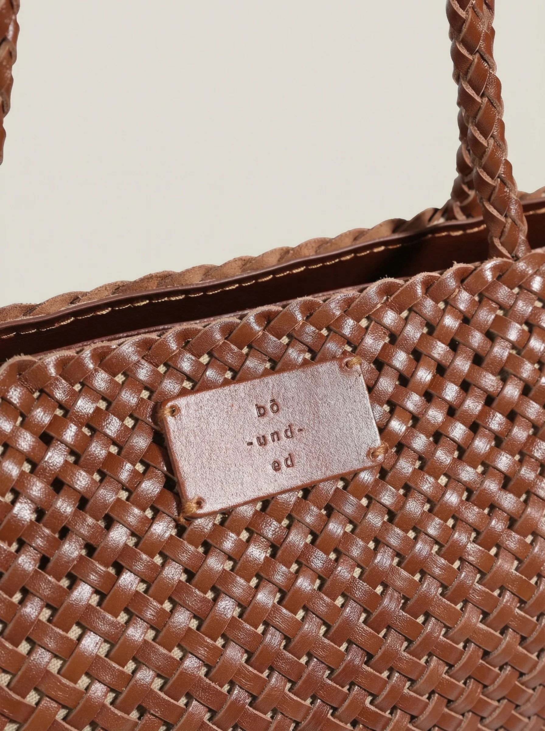 Woven Leather Tote - Image 7