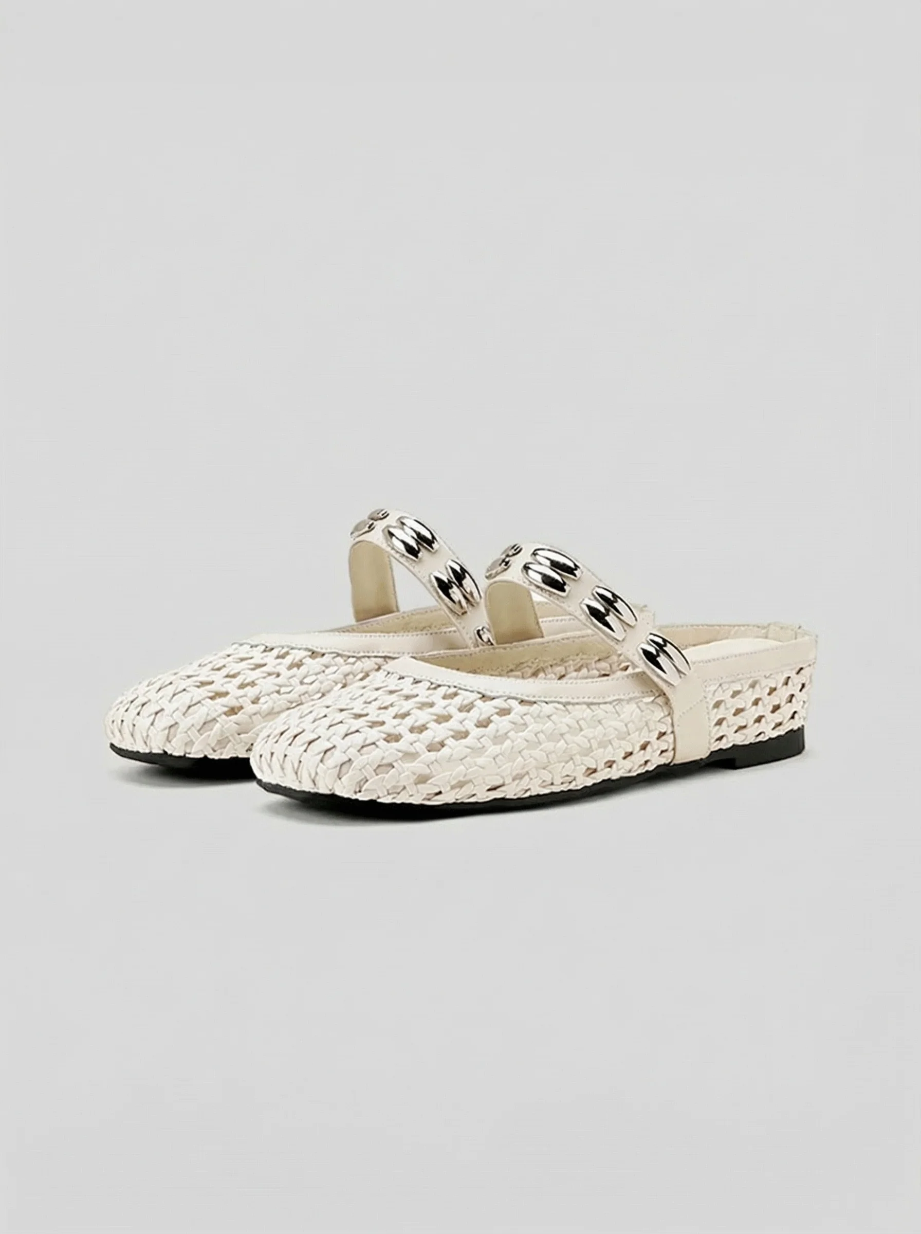 Woven Mary Jane Mules - Image 7