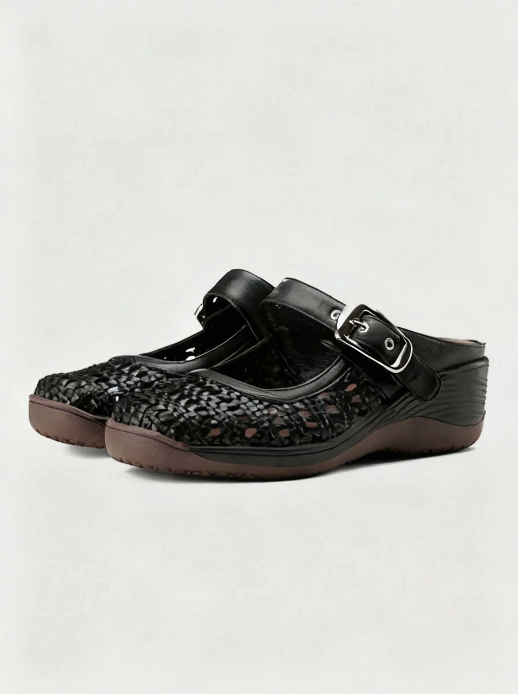 Woven Mary Jane Mules - Image 4