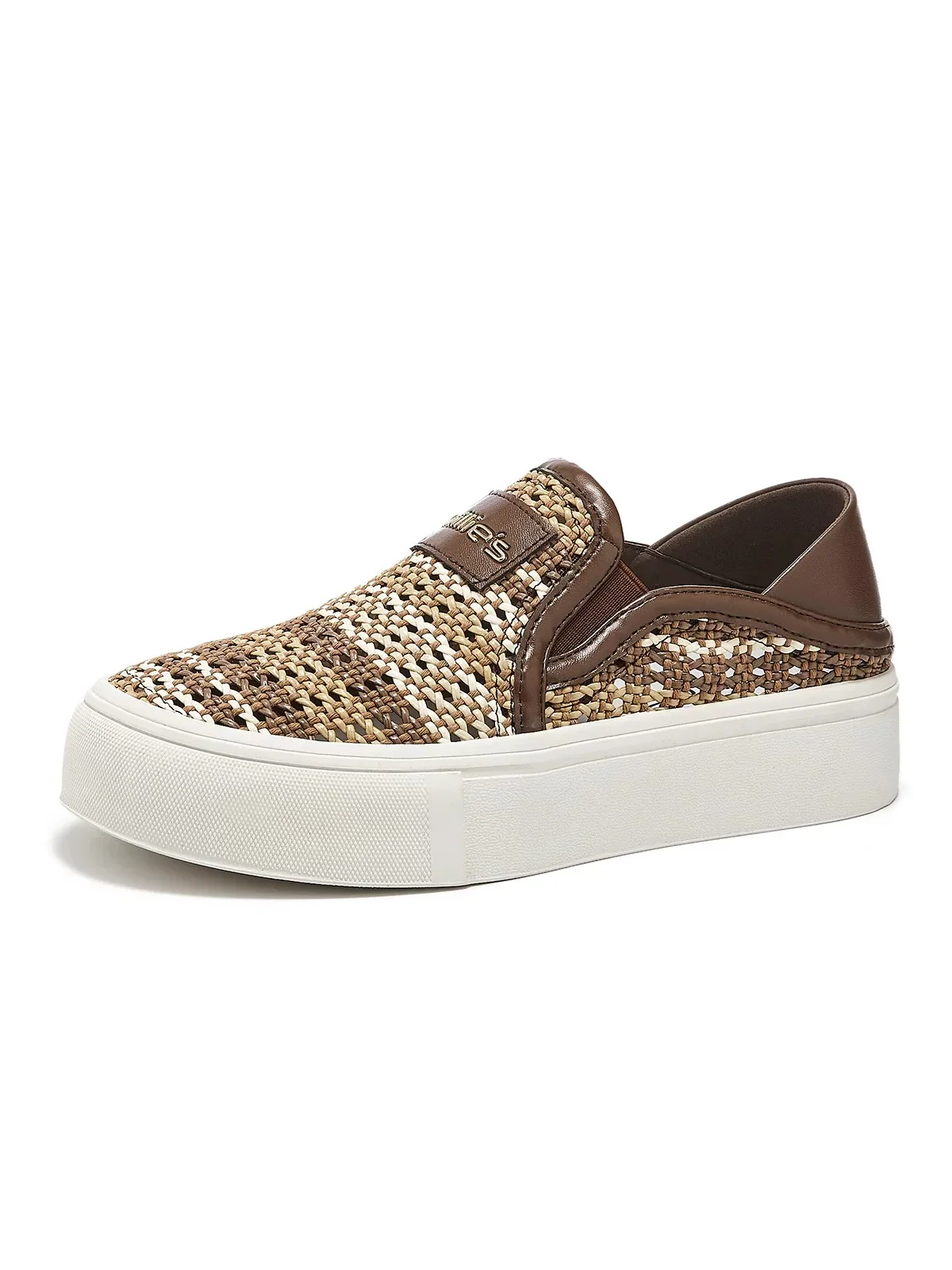 Woven Raffia Platform Slip-On Sneakers - Image 2