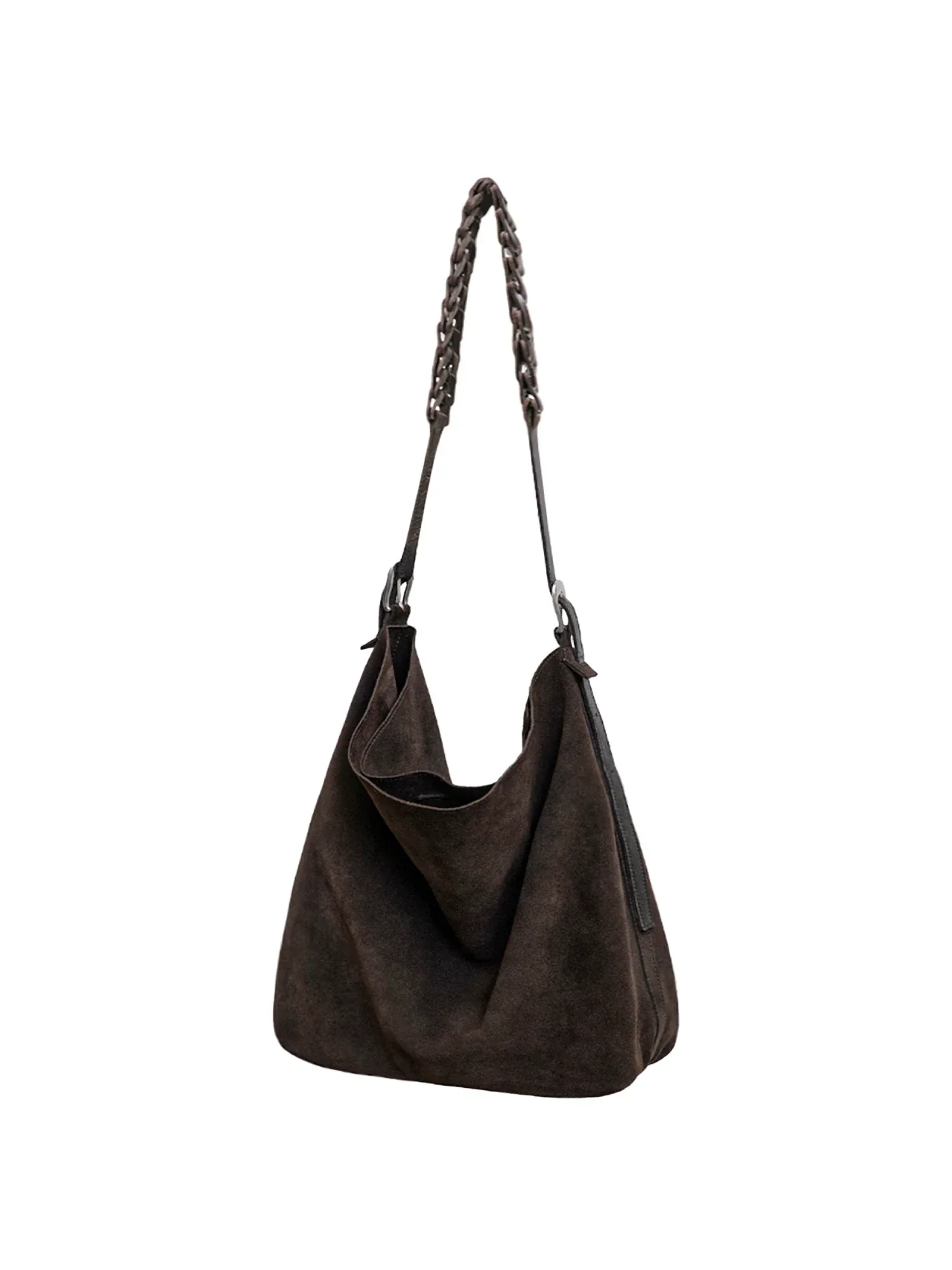 Woven Strap Suede Hobo