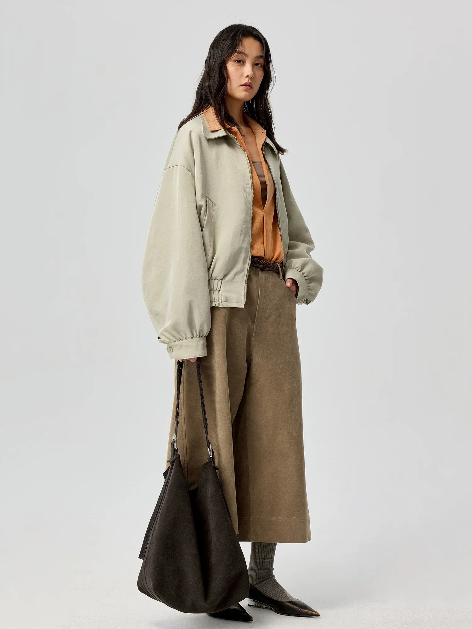 Woven Strap Suede Hobo - Image 4