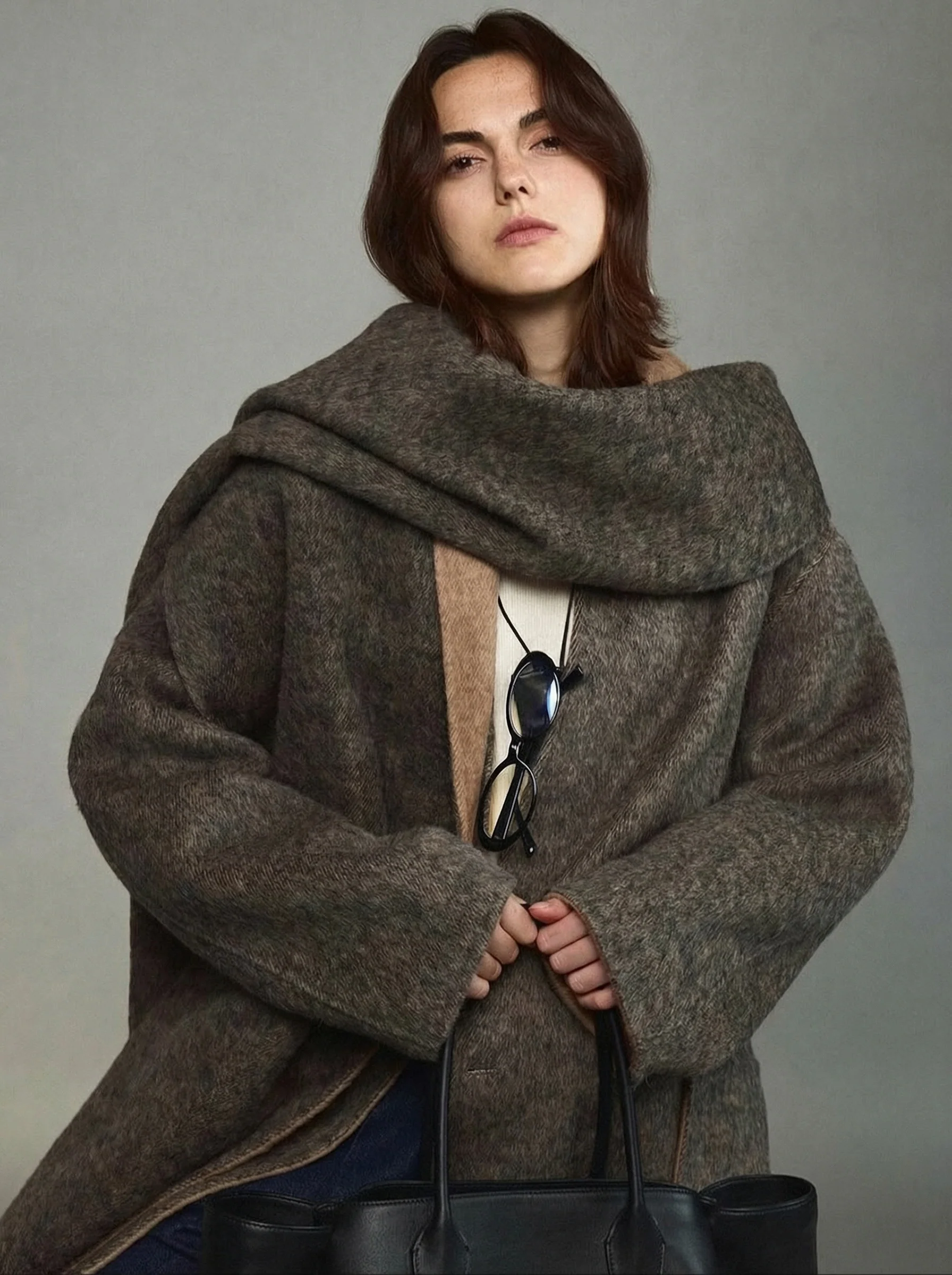Wrap Scarf Coat - Image 3
