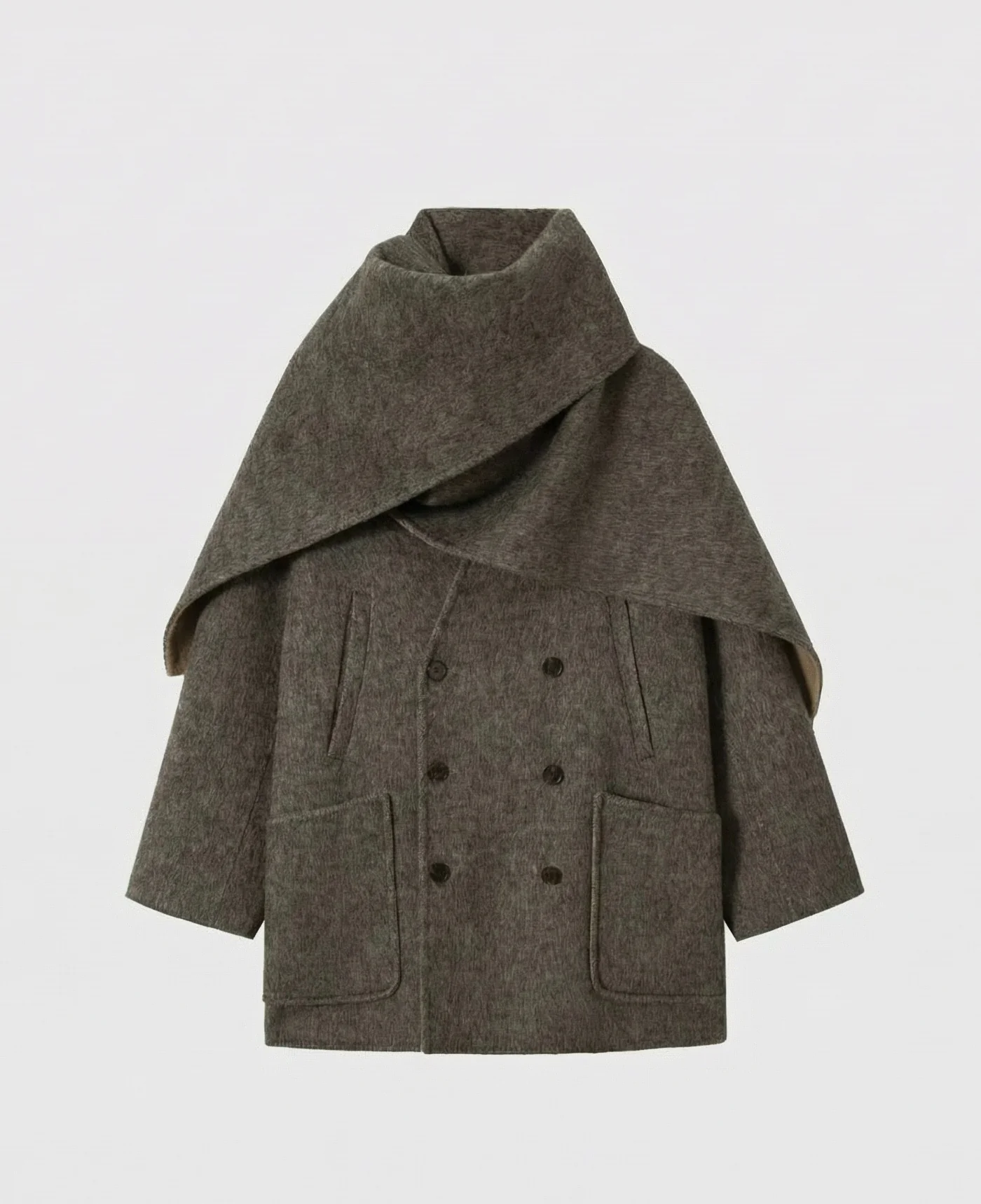 Wrap Scarf Coat - Image 5