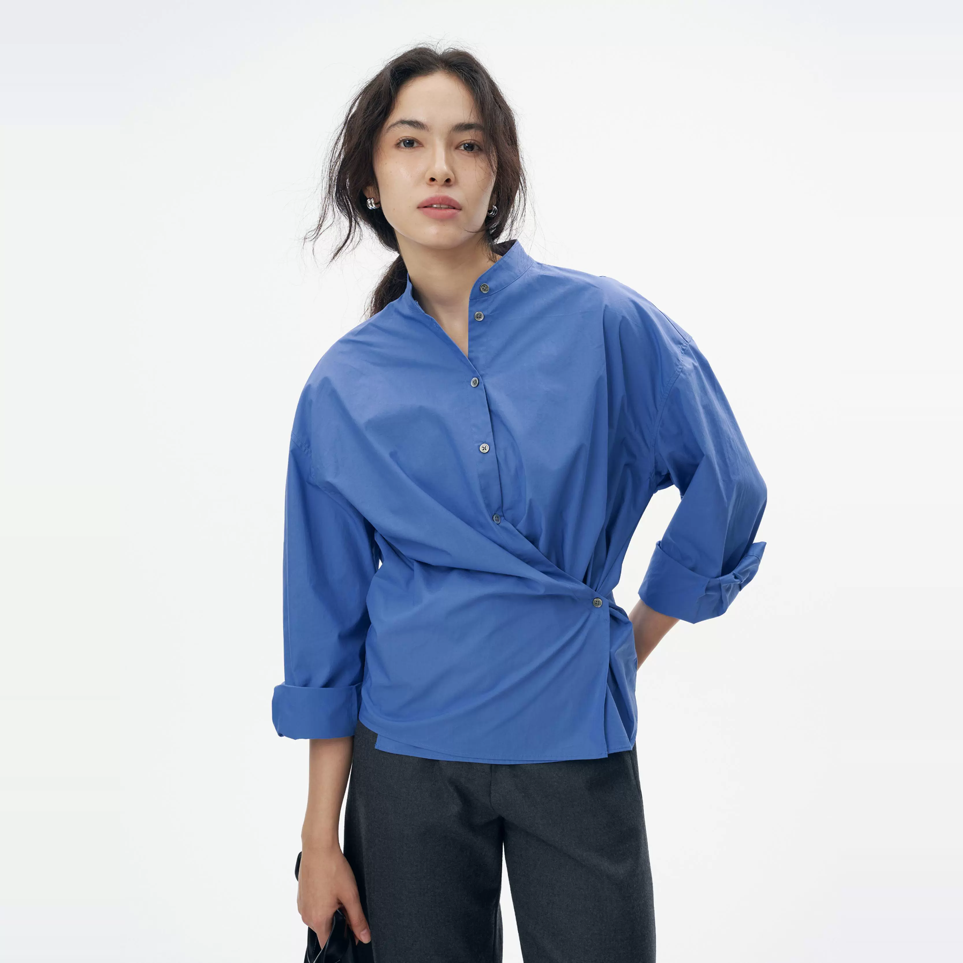 Wrap-Style Long Sleeve Shirt - Image 2