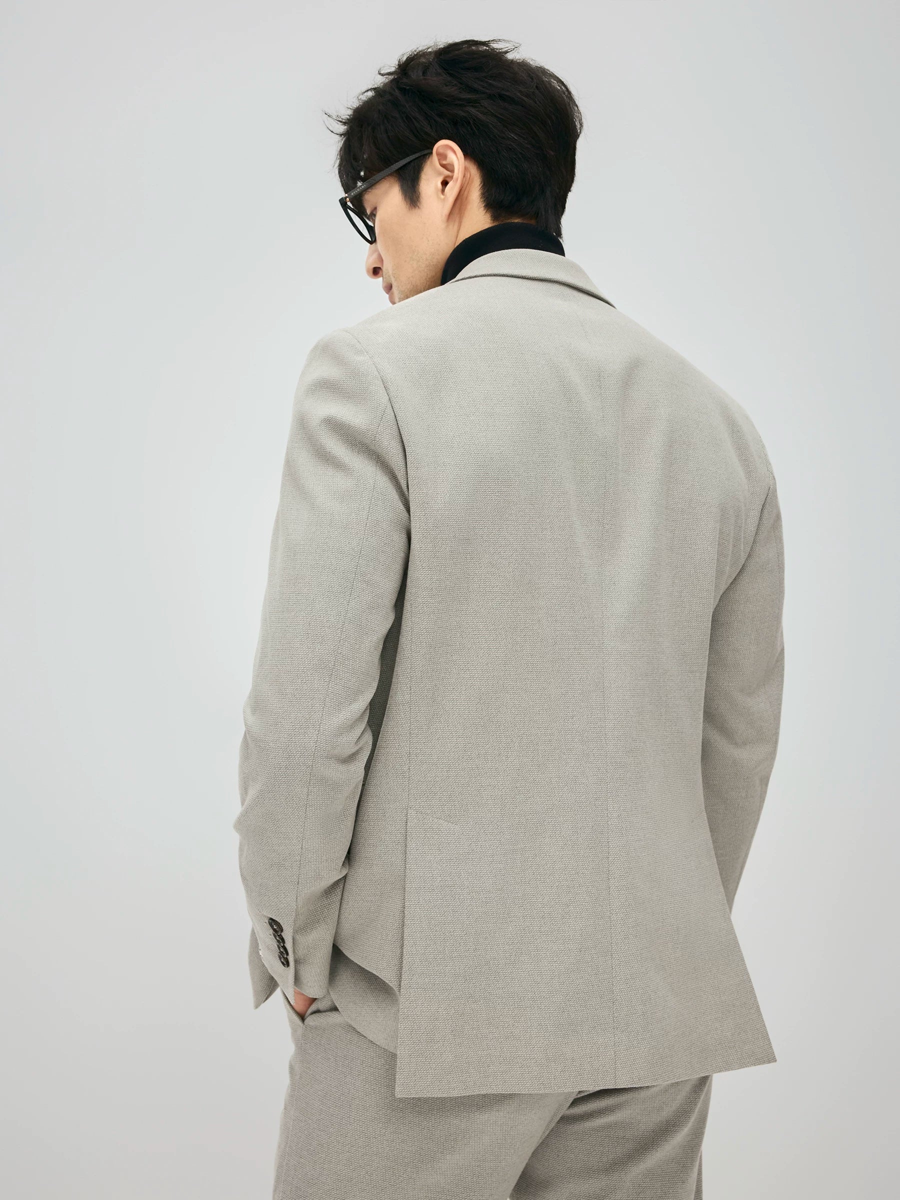 Wrinkle-Resistant Heathered Blazer - Image 3