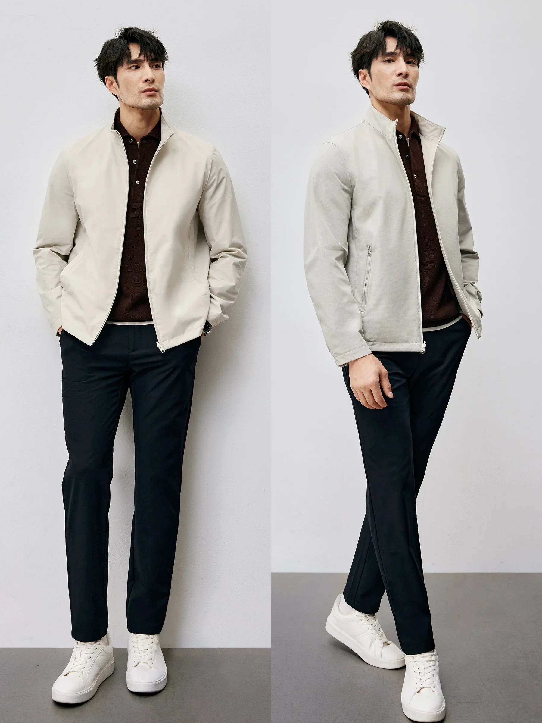 Wrinkle-Resistant Stand-Collar Zip Jacket - Image 3