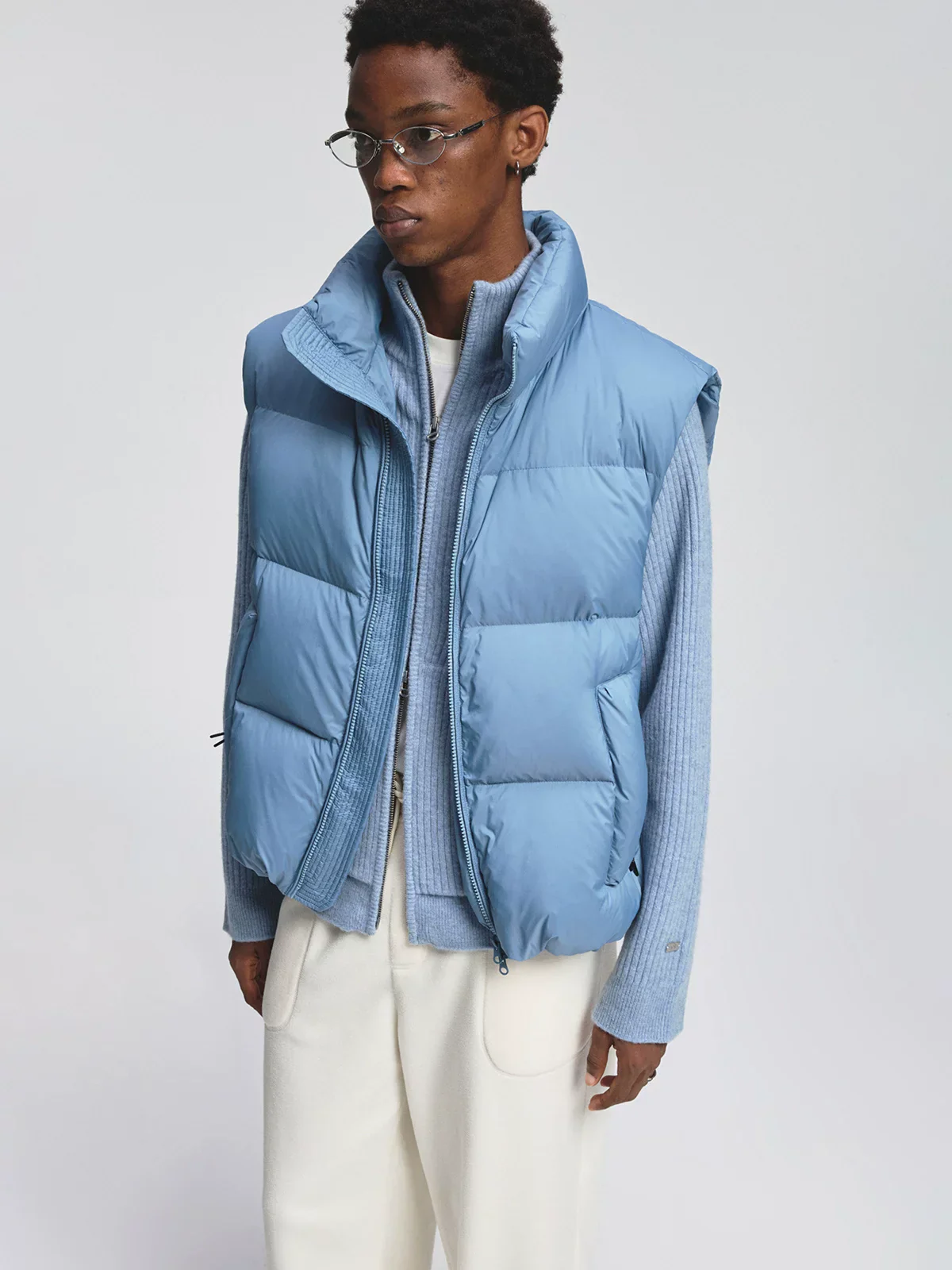 Wrinkled Lightweight Down Vest