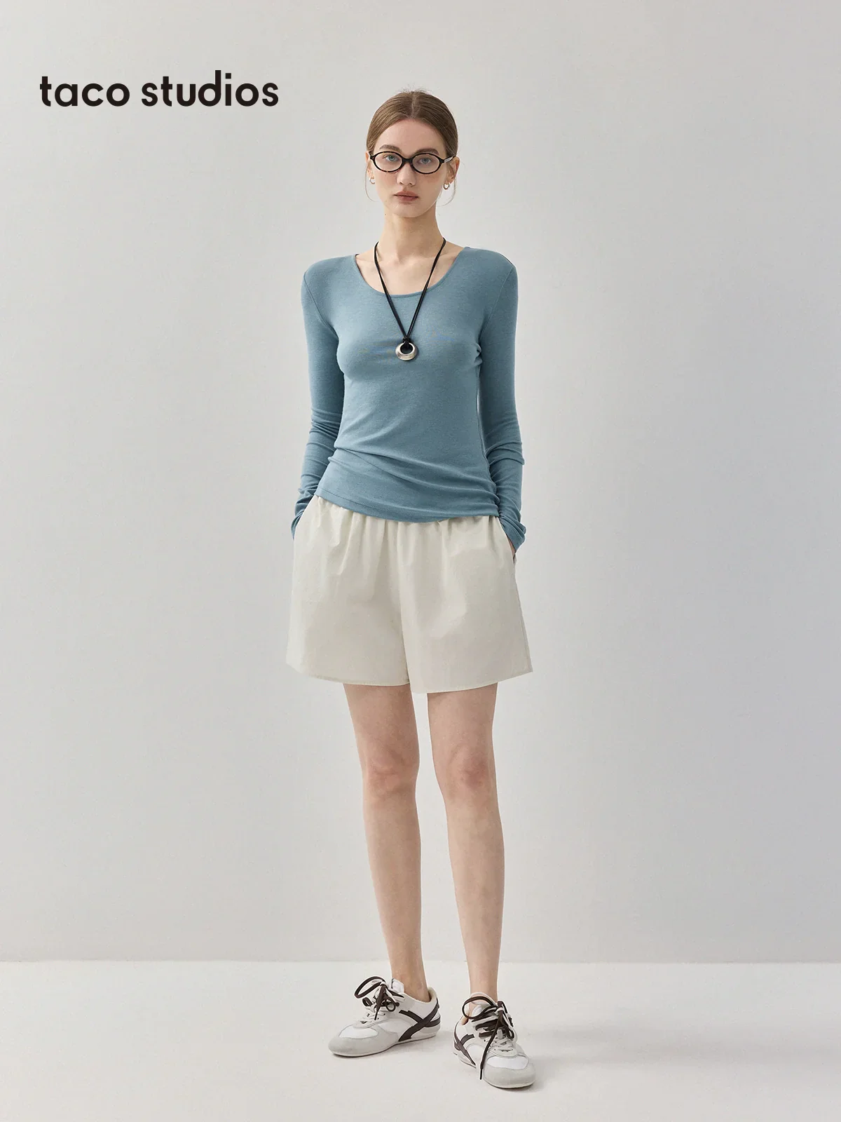 Wrinkled Oversized Shirt & Shorts Set - Image 5