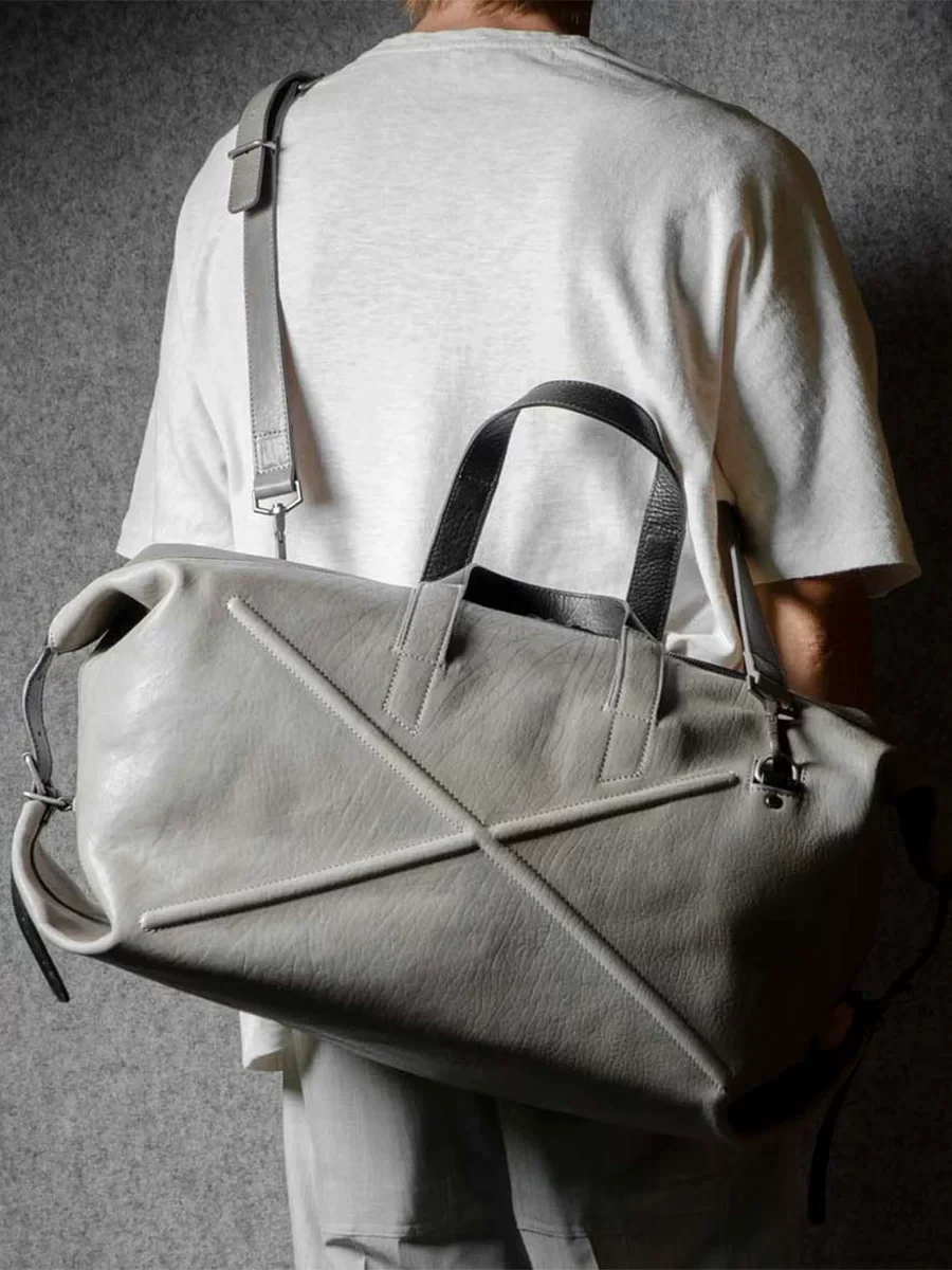 X-Panel Top Grain Leather Duffel