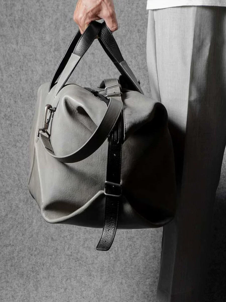X-Panel Top Grain Leather Duffel - Image 3