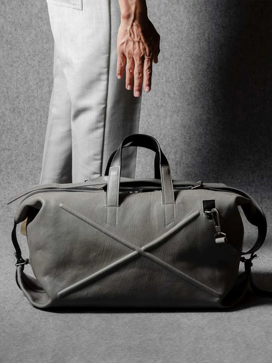 X-Panel Top Grain Leather Duffel - Image 4