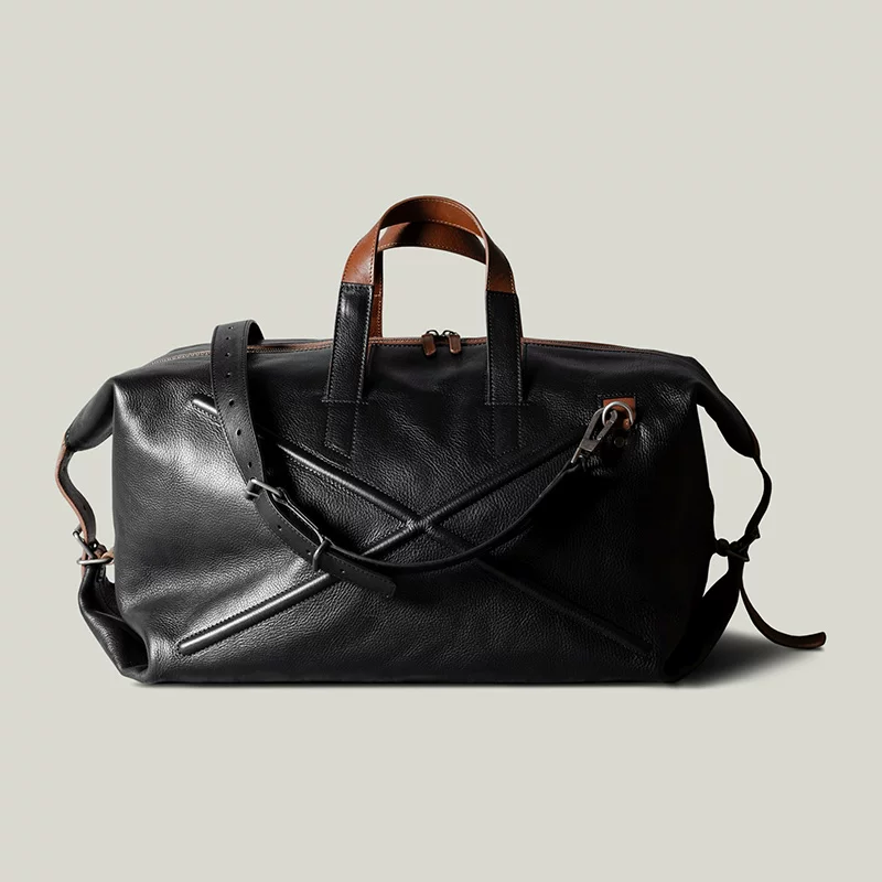 X-Panel Top Grain Leather Duffel - Image 7